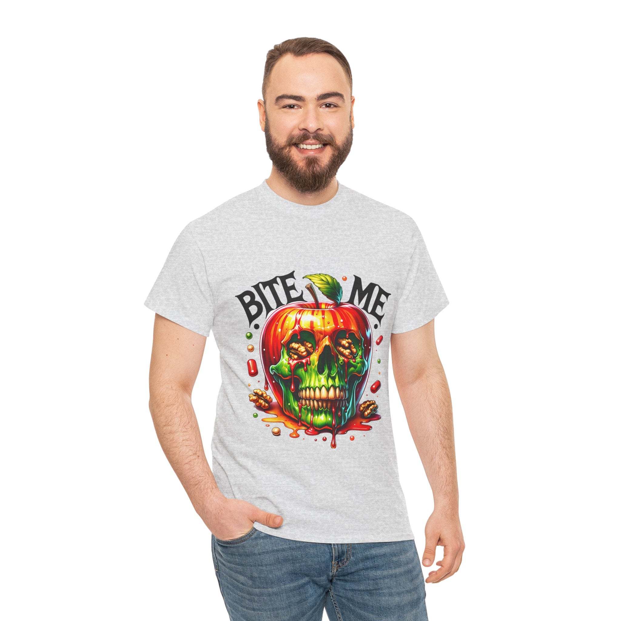 Bite Me Skull T-Shirt, Fun Graphic Tee, Halloween Costume Top, Trendy Casual Wear, Unique Gift Idea for Friends