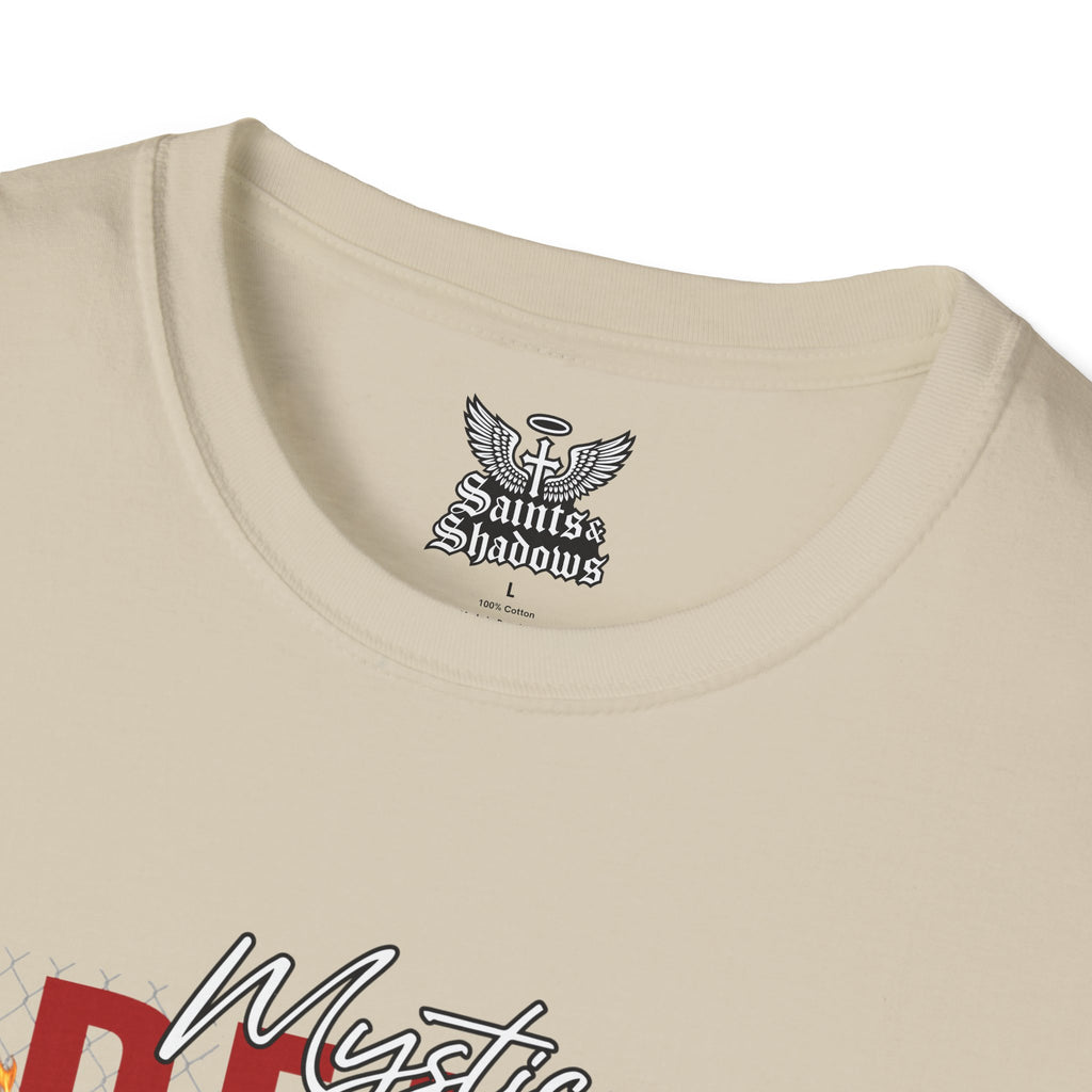 Saints and Shadows - Mystic Wings, Angelic Artwork Unisex Softstyle T-Shirt, Casual Wear