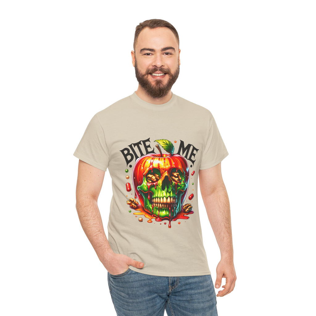 Bite Me Skull T-Shirt, Fun Graphic Tee, Halloween Costume Top, Trendy Casual Wear, Unique Gift Idea for Friends