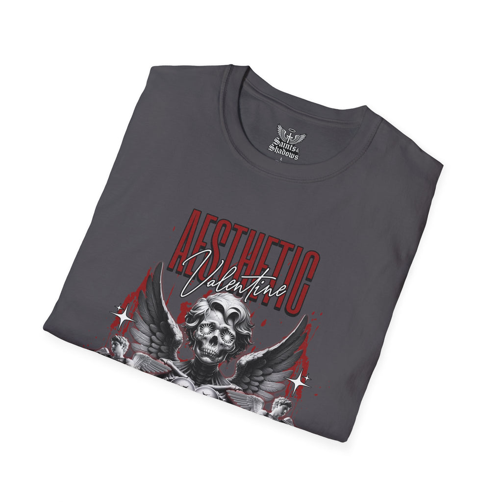 Saints and Shadows - Aesthetic Valentine, Angelic Artwork Unisex Softstyle T-Shirt, Casual Wear