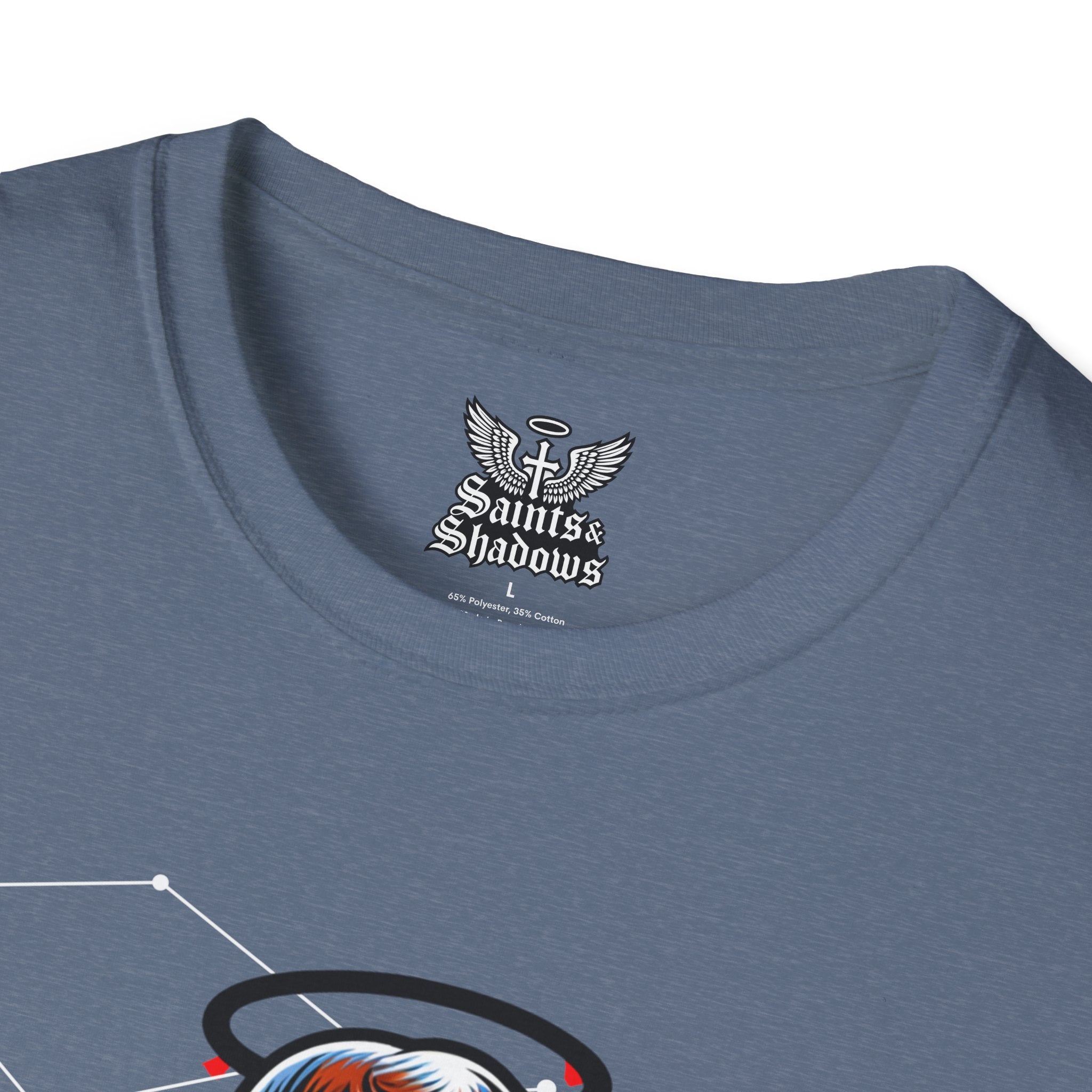 Saints and Shadows - Rebirth, Angelic Artwork Unisex Softstyle T-Shirt, Casual Wear
