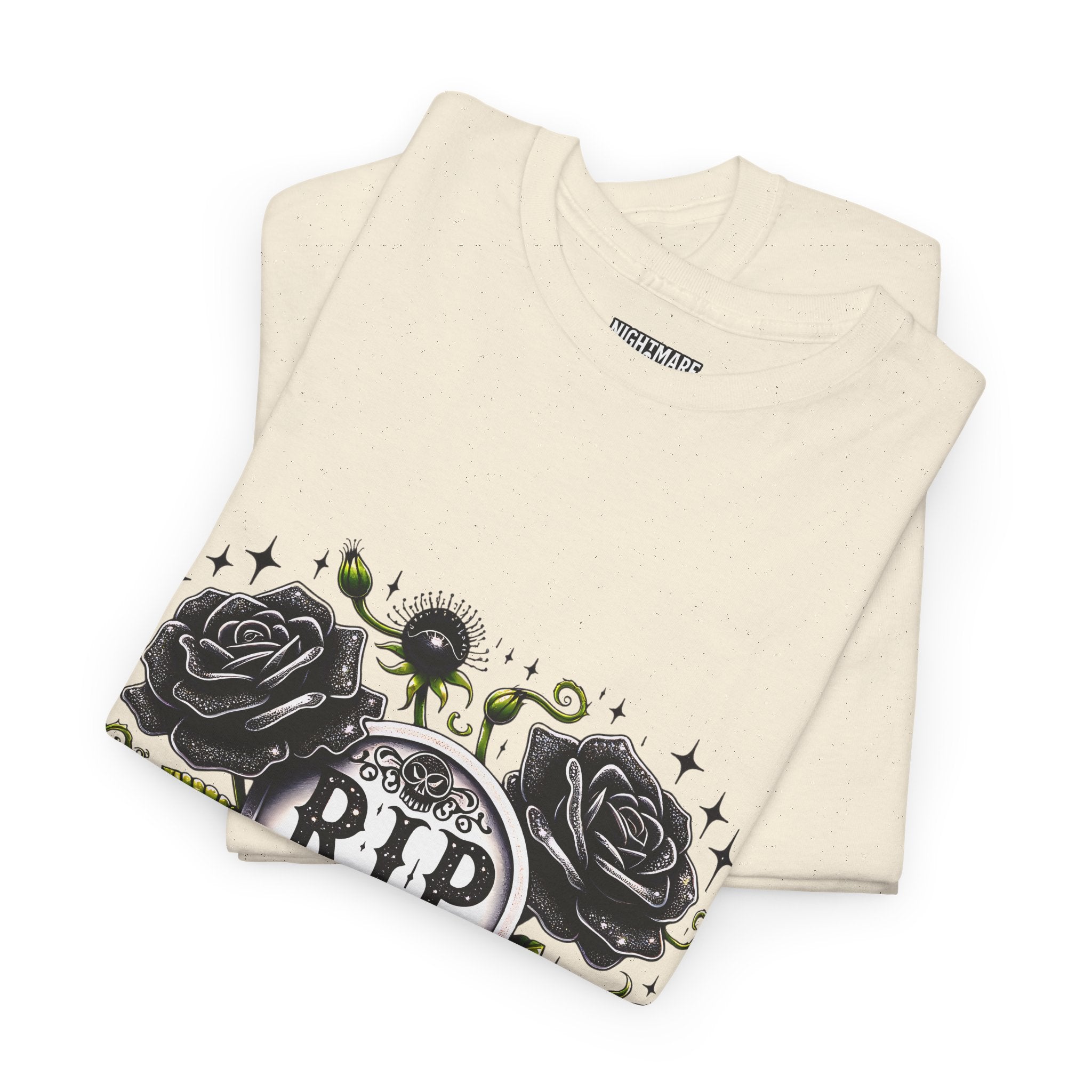 RIP to My 40s Tee, Heavy, Unisex Graphic Shirt, Birthday Gift, Casual Wear, Vintage Style, Floral Design T-shirt