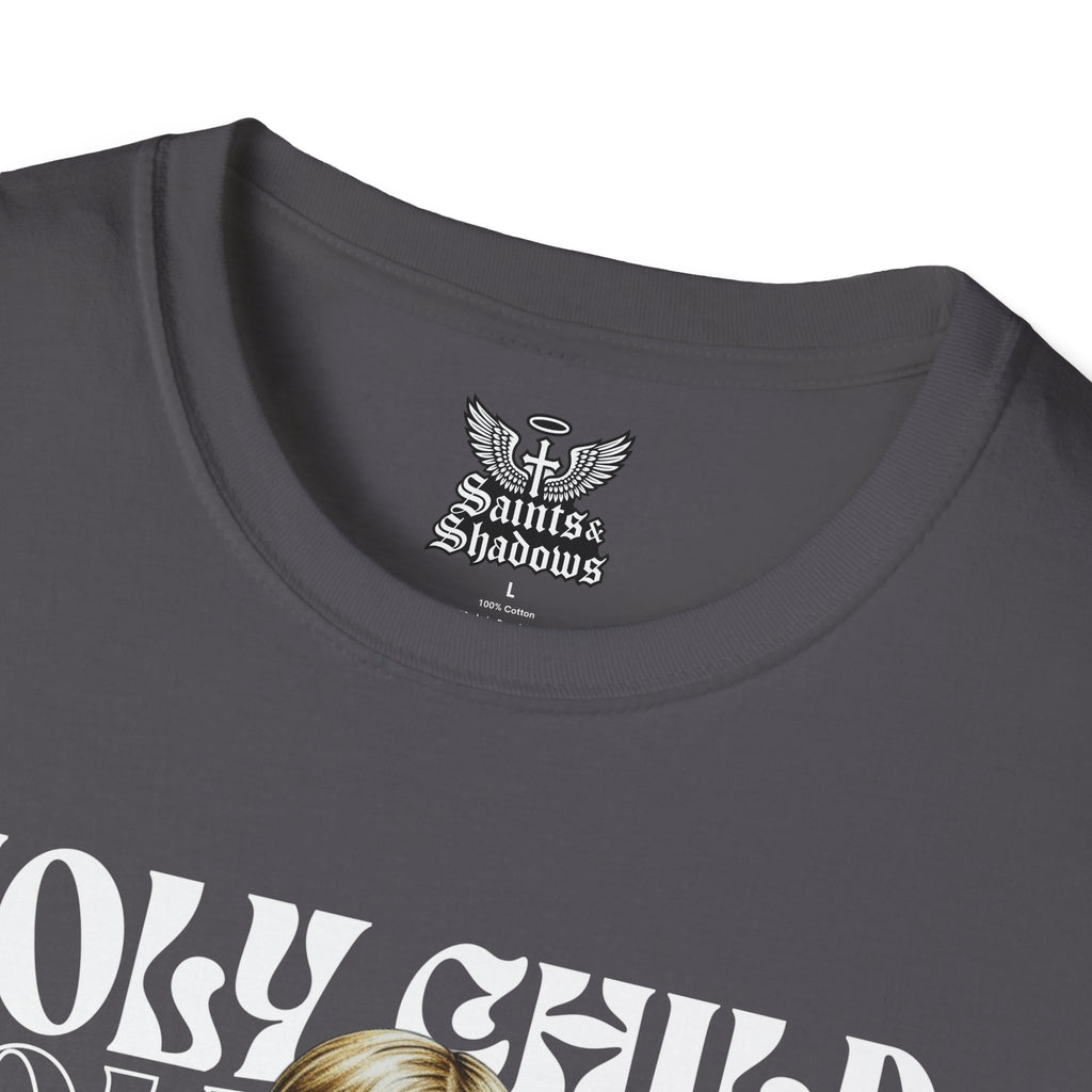 Saints and Shadows - Holy Child, Angelic Artwork Unisex Softstyle T-Shirt, Casual Wear