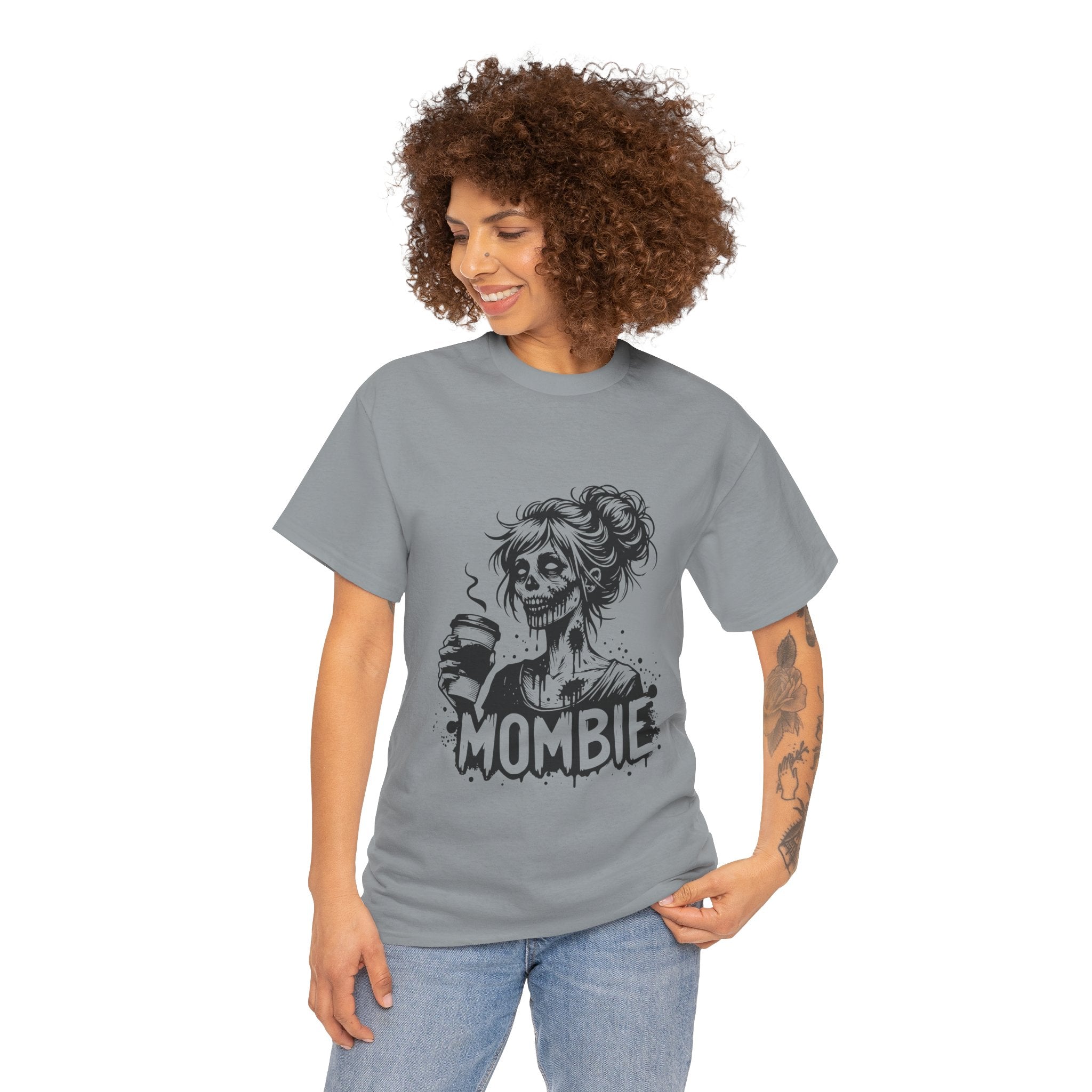Mombie Unisex Tee, Perfect for Halloween, Gift for Moms, Relaxed Fit, Funny T-Shirt, Unique Graphic Tee, Casual Wear