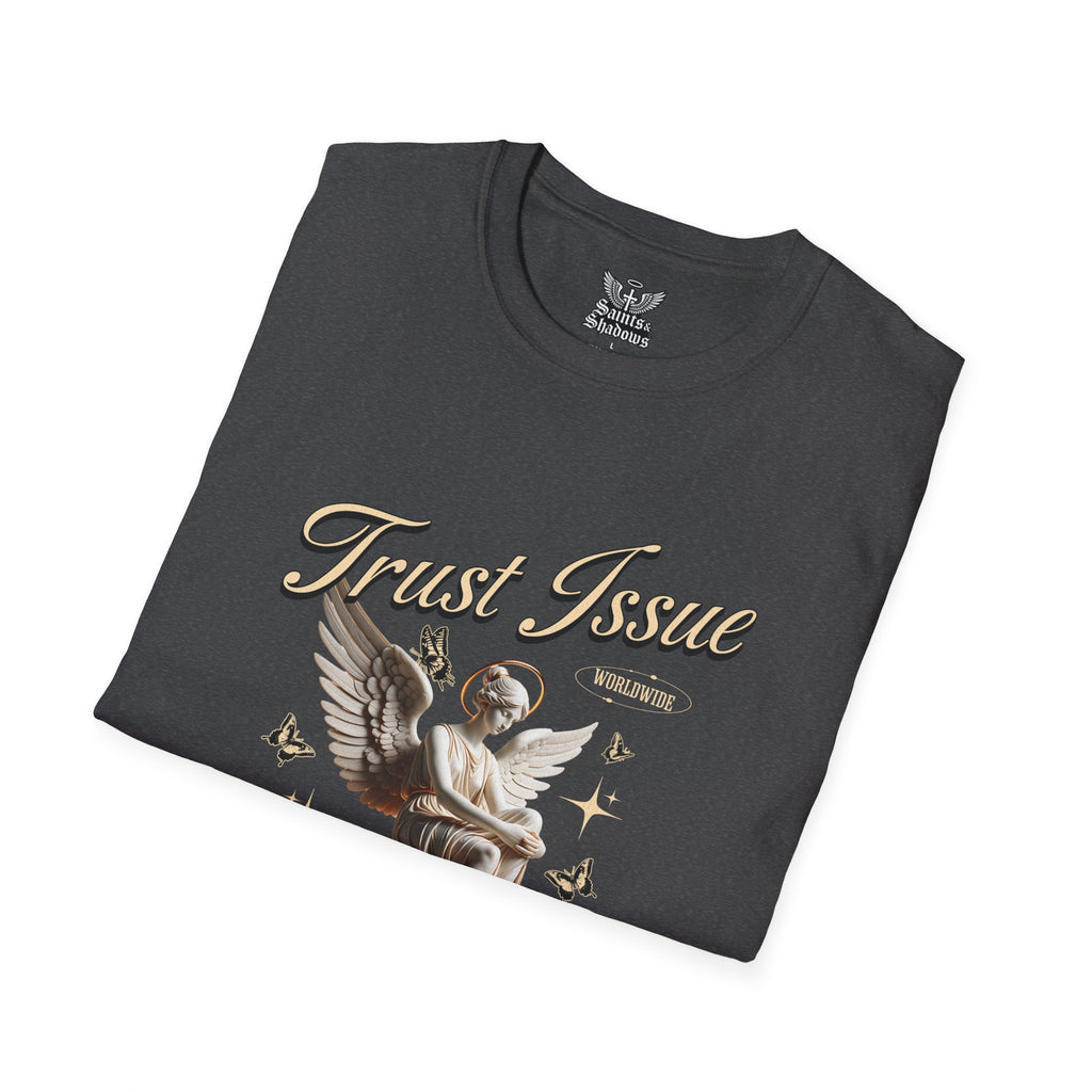 Saints and Shadows - Trust Issue, Angelic Artwork Unisex Softstyle T-Shirt, Casual Wear