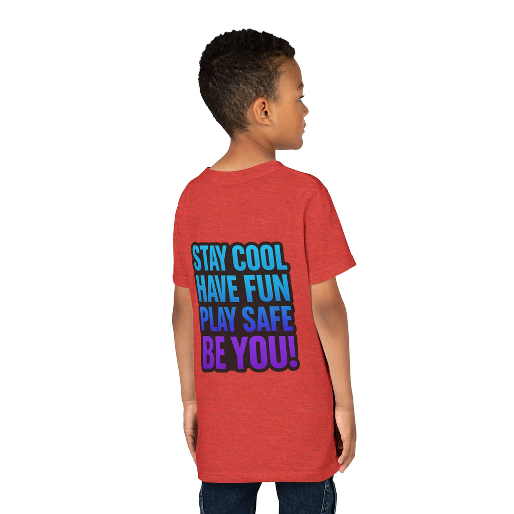 DJ KAT PAWS Paw-sitively Shredding, Skateboarding Youth Tee | Fun Summer Shirt, Motivational Kids T-Shirt, Birthday Gift for Boys & Girls