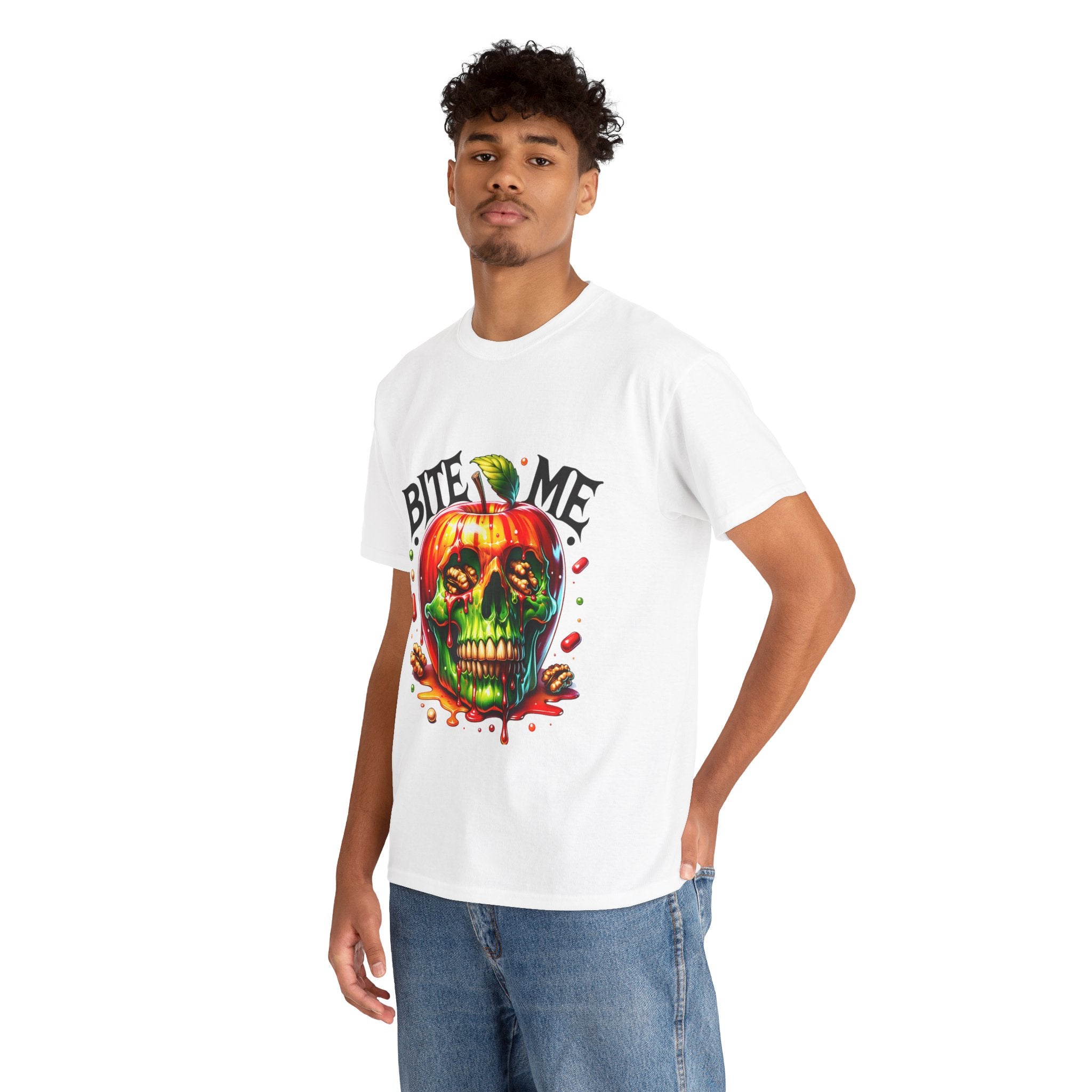 Bite Me Skull T-Shirt, Fun Graphic Tee, Halloween Costume Top, Trendy Casual Wear, Unique Gift Idea for Friends