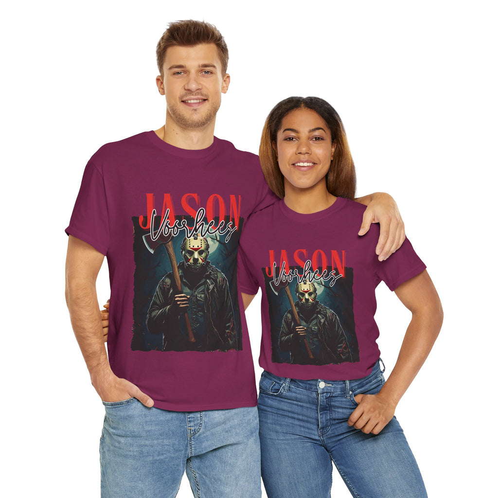Jason Vorhees Horror Graphic Tee, Unisex Cotton Shirt, Halloween Costume, Horror Movie Gift, Spooky T-Shirt, Horror Fan Apparel