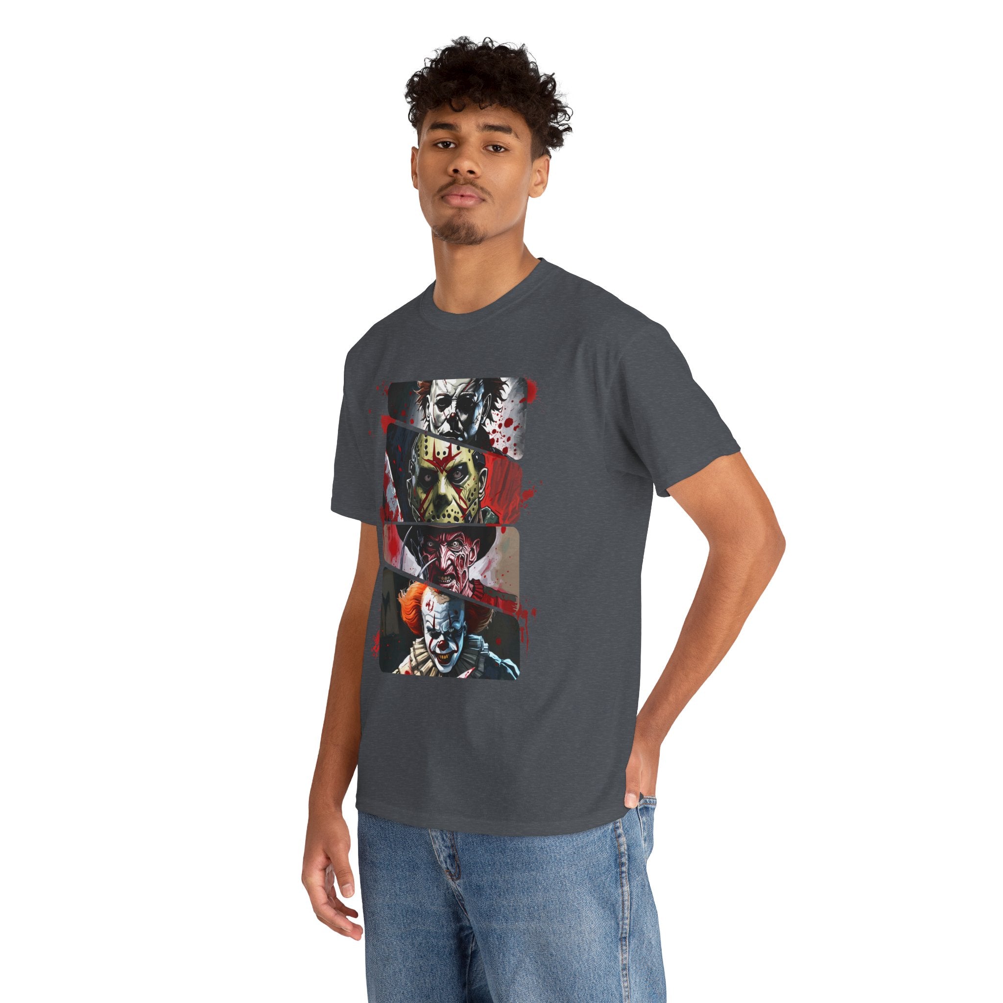Horror Legends Horror Graphic Tee, Unisex Cotton Shirt, Halloween Costume, Horror Movie Gift, Spooky T-Shirt, Horror Fan Apparel
