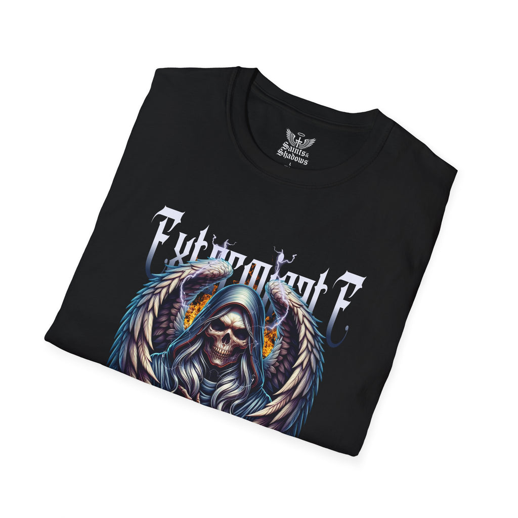 Saints and Shadows - Exterminate, Angelic Artwork Unisex Softstyle T-Shirt, Casual Wear