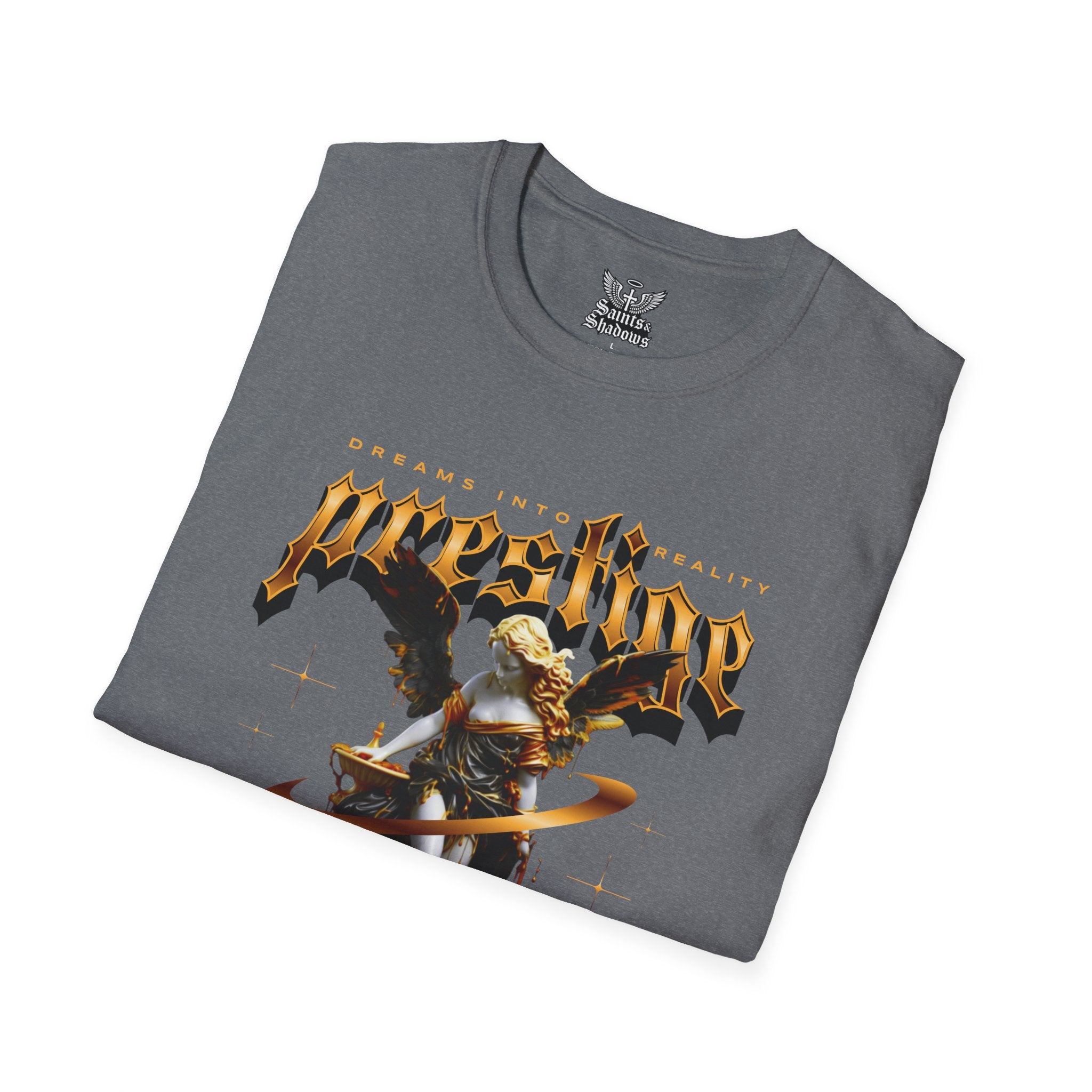 Saints and Shadows - Prestige, Angelic Artwork Unisex Softstyle T-Shirt, Casual Wear