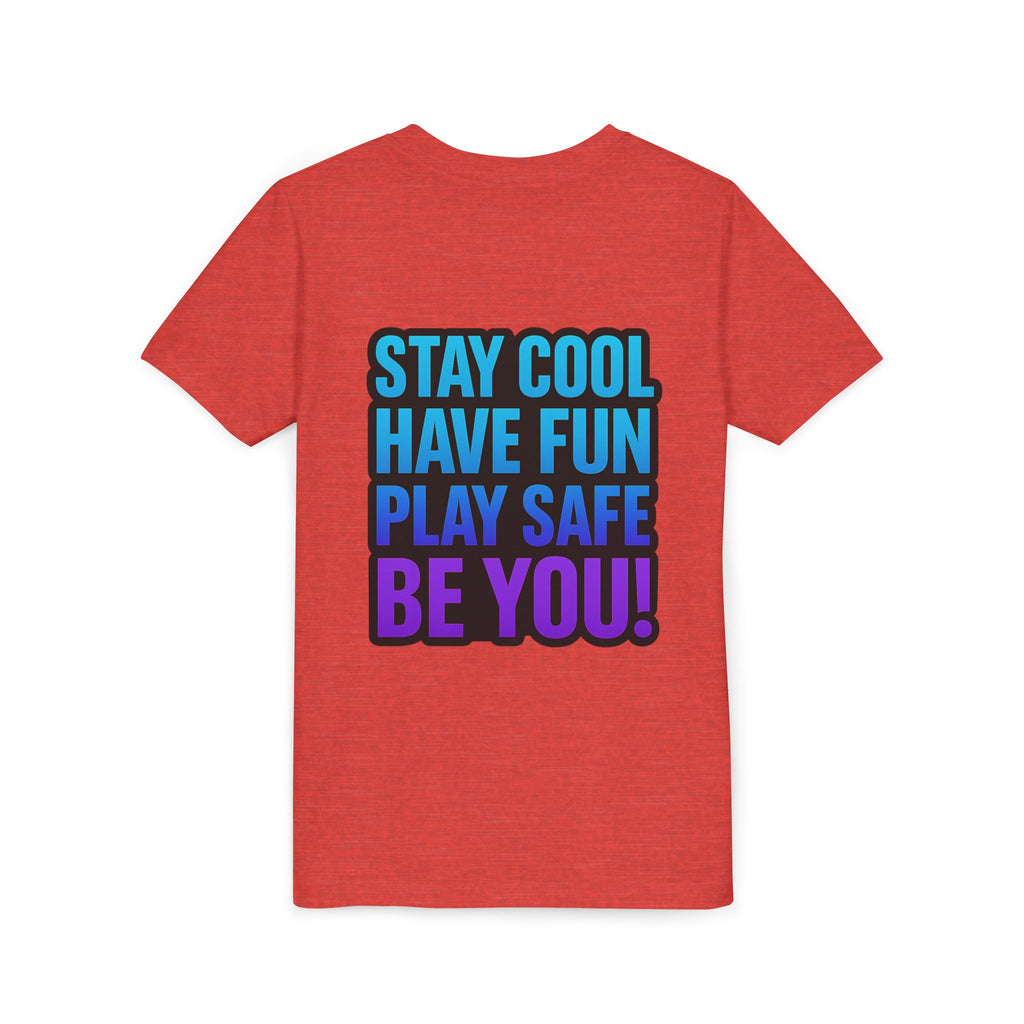 DJ KAT PAWS Paw-Sitive Waves Only, Youth Tee | Kids Surfing T-Shirt, Fun Cat Graphic Top, Summer Apparel, Gifts for Animal Lovers