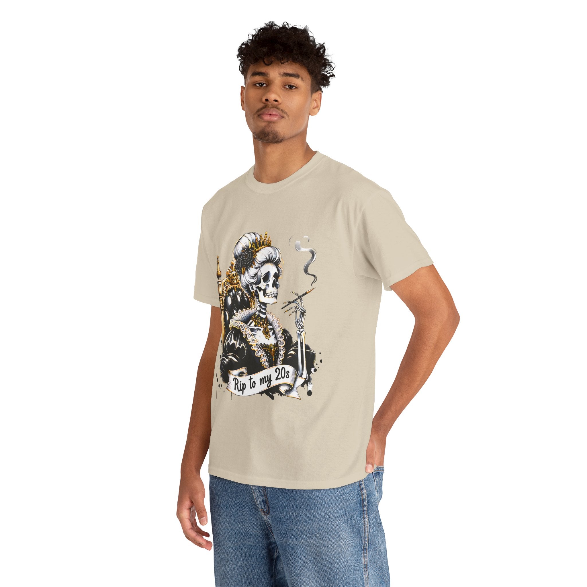 Rip to my 20s Tee, Heavy, Unisex Graphic Shirt, Birthday Gift, Casual Wear, Vintage Style, Floral Design T-shirt