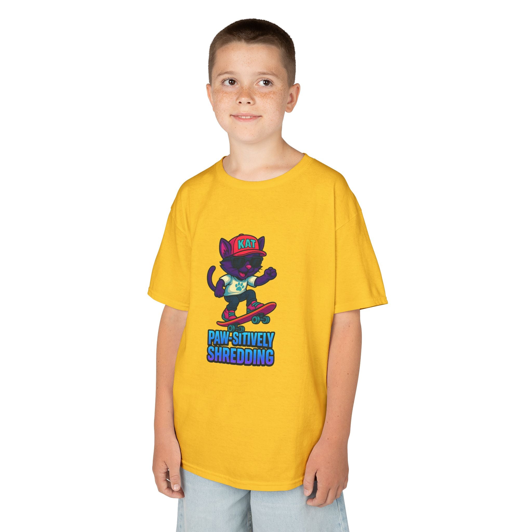 DJ KAT PAWS – Paw-sitively Shredding | Youth Summer T-Shirt