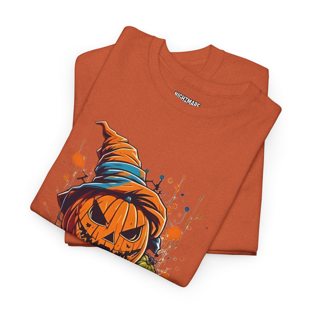 Scary Pumpkin, Horror Graphic Tee, Unisex Cotton Shirt, Halloween Costume, Horror Movie Gift, Spooky T-Shirt, Horror Fan Apparel
