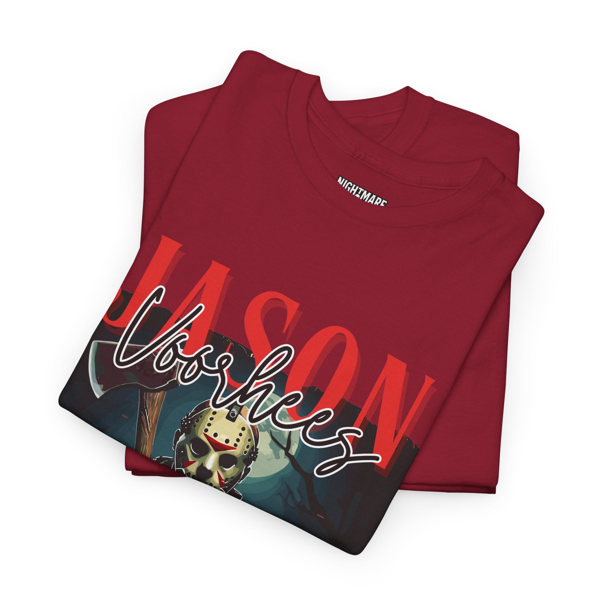 Jason Vorhees Horror Graphic Tee, Unisex Cotton Shirt, Halloween Costume, Horror Movie Gift, Spooky T-Shirt, Horror Fan Apparel