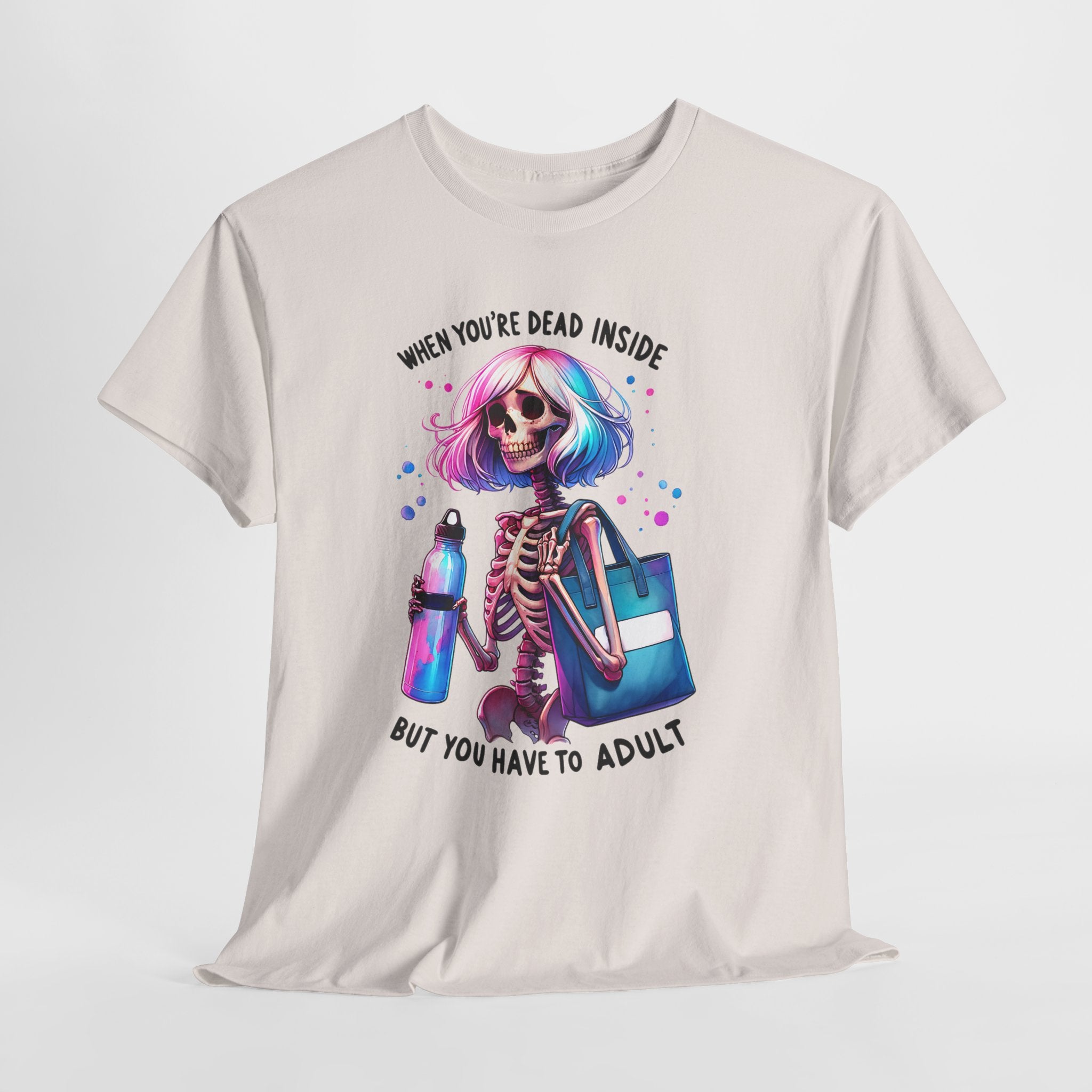 When you're dead onside, Whimsical Skeleton Tee, Funny Graphic Shirt, Perfect for Halloween, Unique Gift Idea, Casual Wear, Everyday Humor