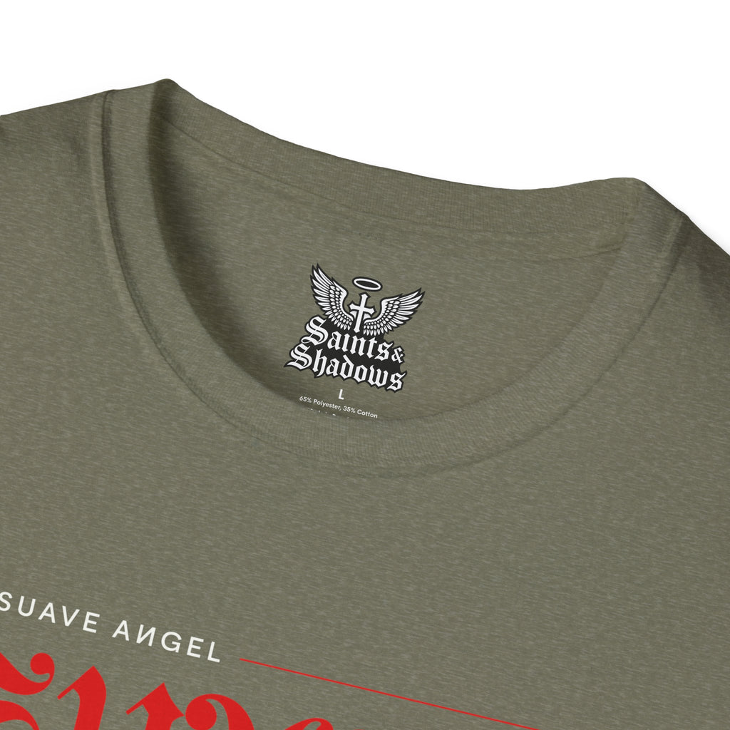 Saints and Shadows - The Suave Angel, Angelic Artwork Unisex Softstyle T-Shirt, Casual Wear