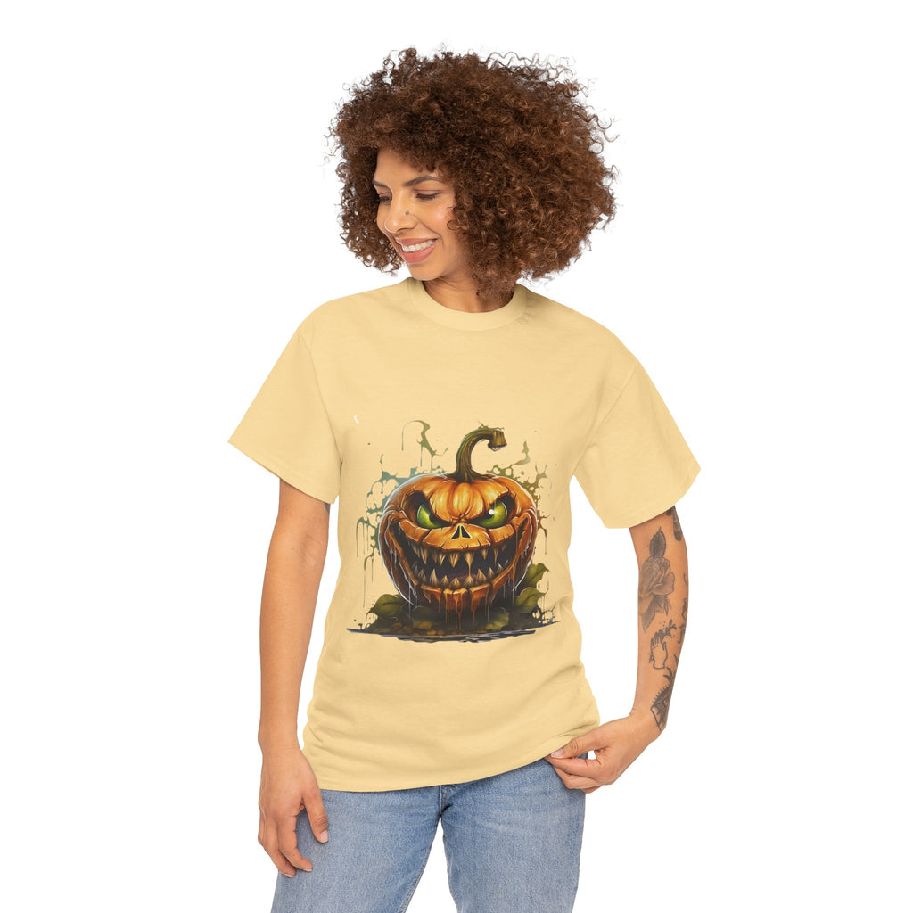 Spooky Pumpkin, Horror Graphic Tee, Unisex Cotton Shirt, Halloween Costume, Horror Movie Gift, Spooky T-Shirt, Horror Fan Apparel