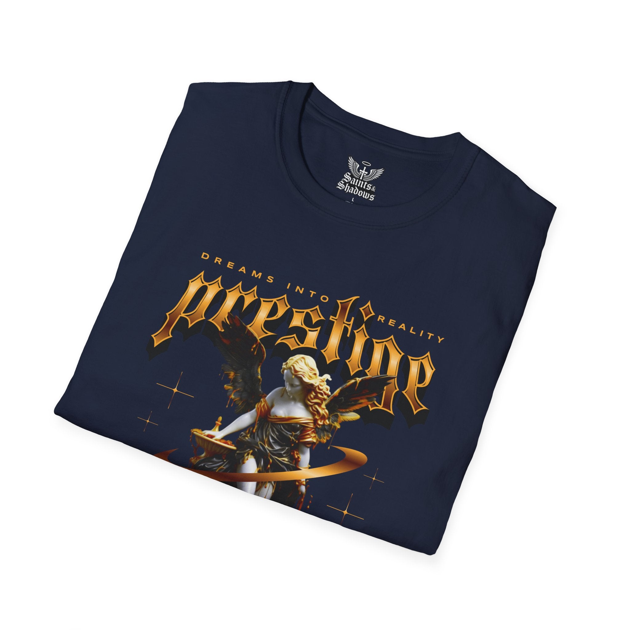 Saints and Shadows - Prestige, Angelic Artwork Unisex Softstyle T-Shirt, Casual Wear