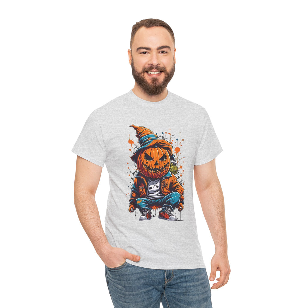 Scary Pumpkin, Horror Graphic Tee, Unisex Cotton Shirt, Halloween Costume, Horror Movie Gift, Spooky T-Shirt, Horror Fan Apparel