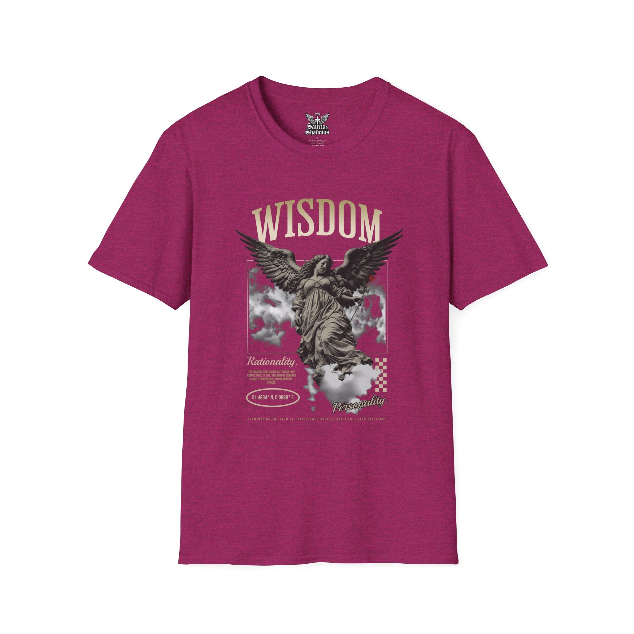 Saints and Shadows - Wisdom, Angelic Artwork Unisex Softstyle T-Shirt, Casual Wear