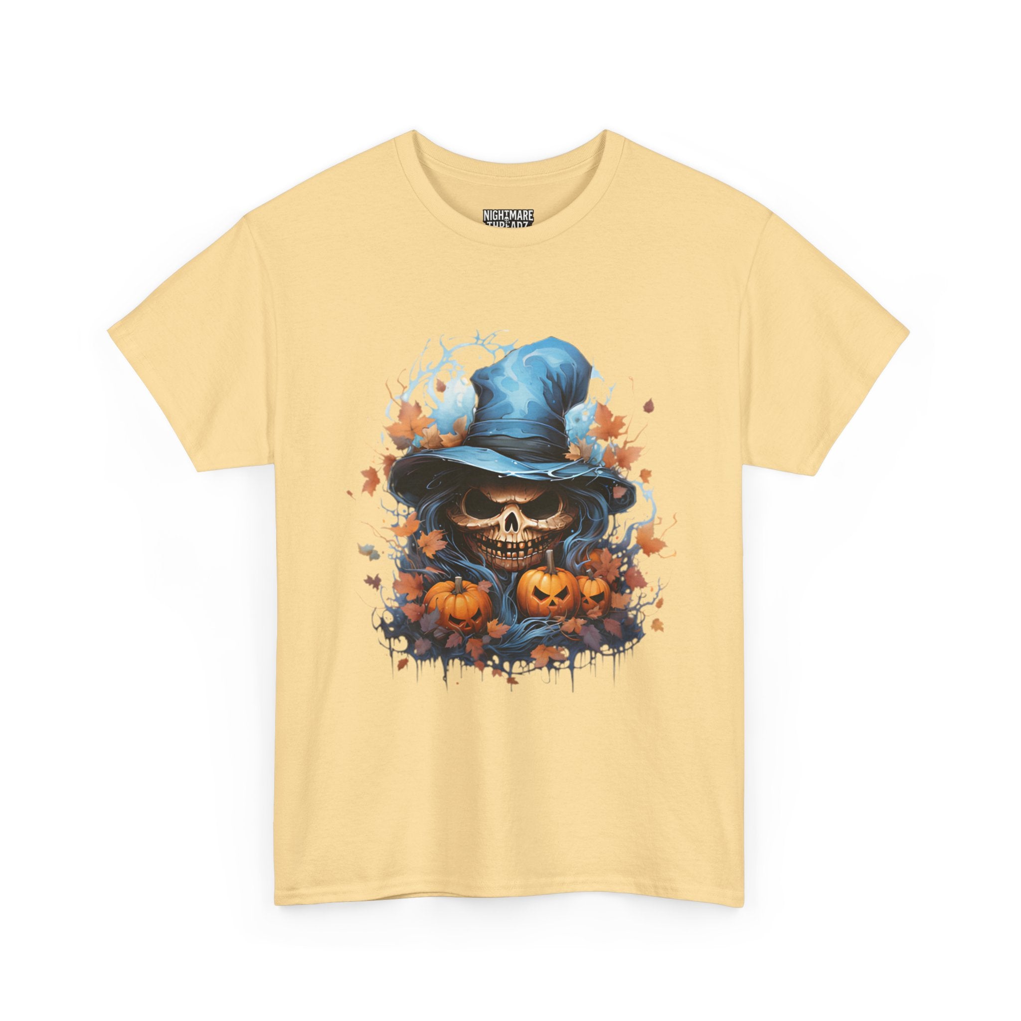 Skull Witch Unhappy Halloween Tee - Halloween Shirt, Spooky Tee, Pumpkin Shirt, Fall Apparel, Costume Top