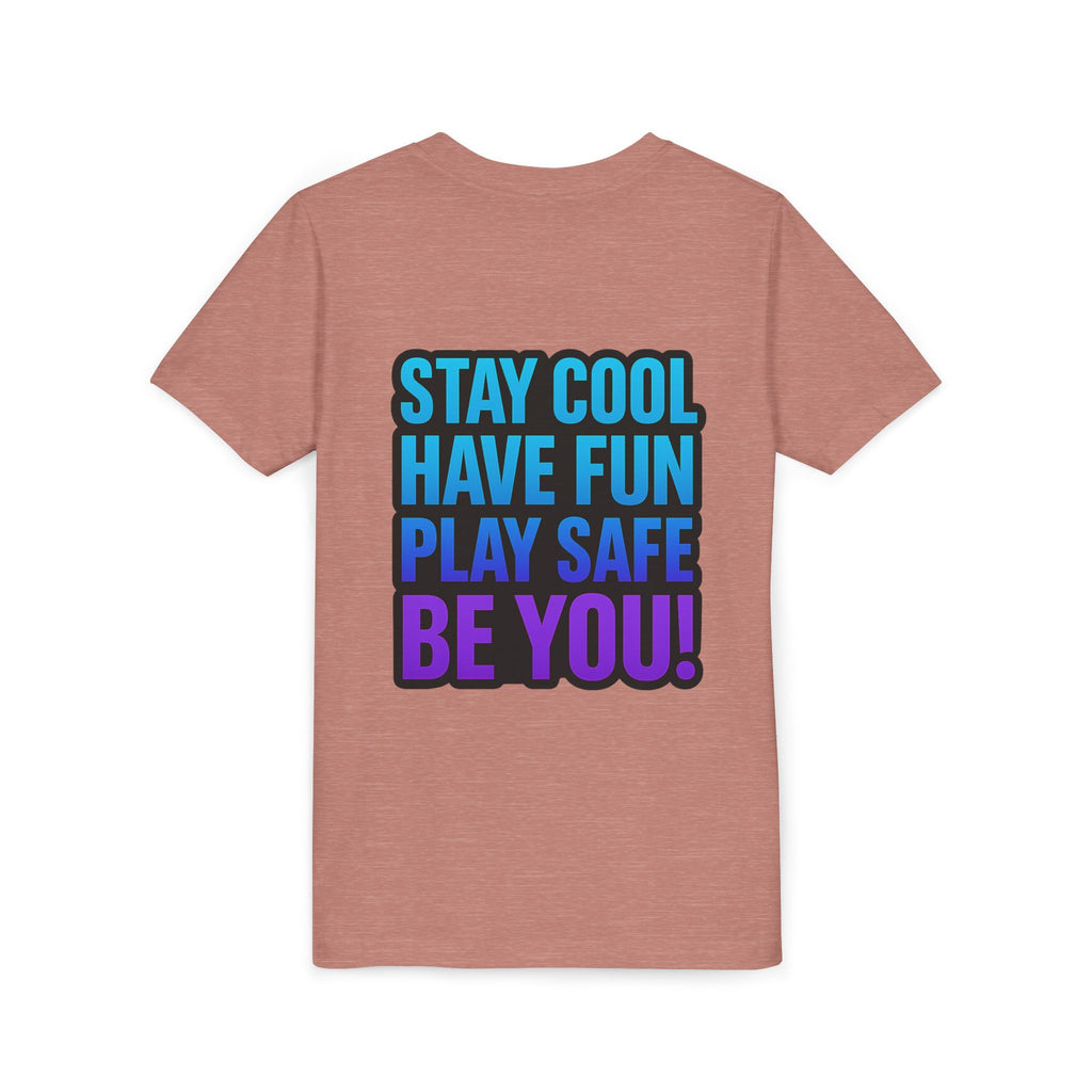 DJ KAT PAWS Paw-Sitive Waves Only, Youth Tee | Kids Surfing T-Shirt, Fun Cat Graphic Top, Summer Apparel, Gifts for Animal Lovers
