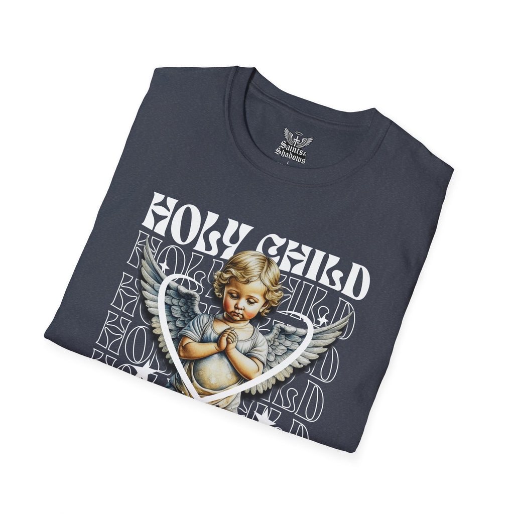 Saints and Shadows - Holy Child, Angelic Artwork Unisex Softstyle T-Shirt, Casual Wear