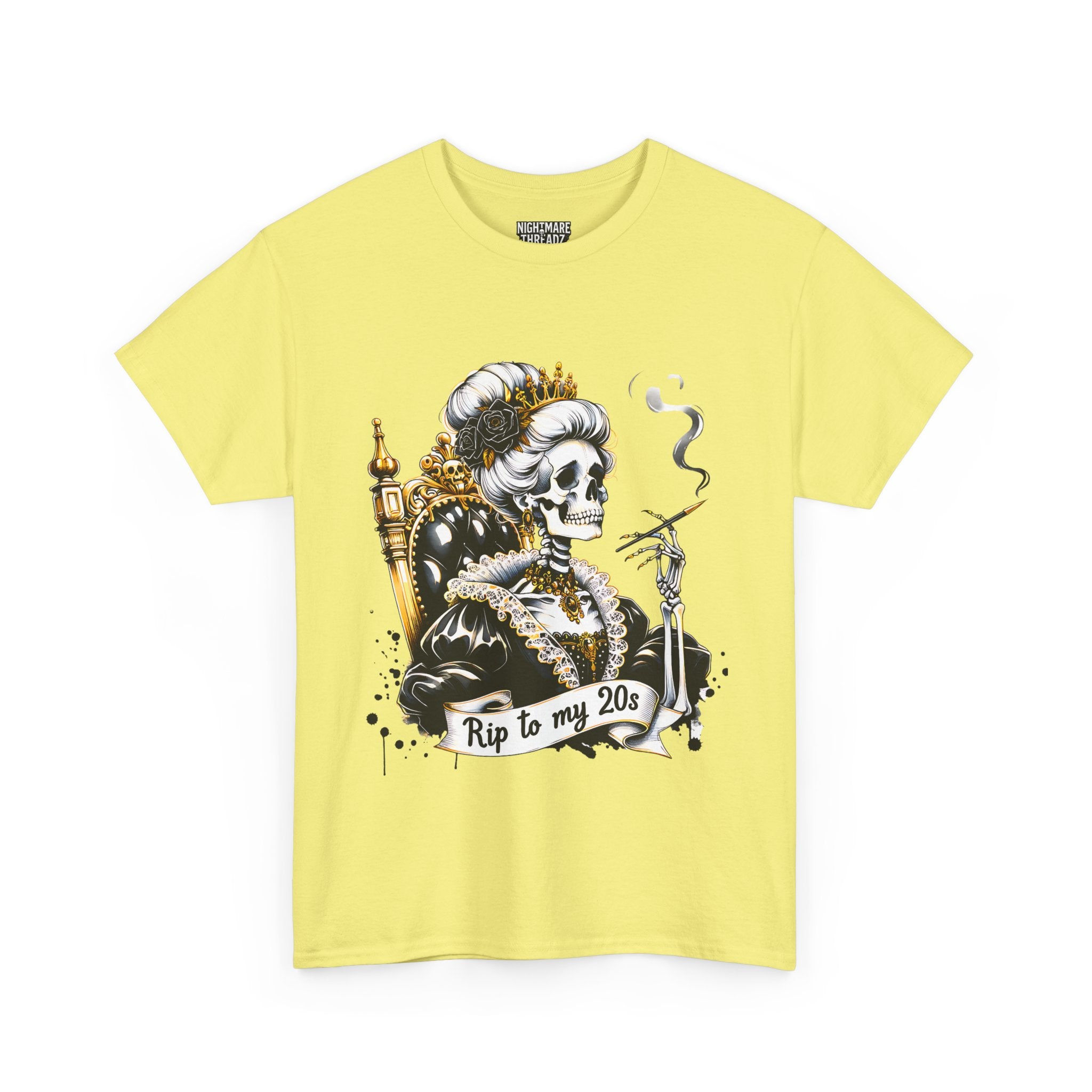 Rip to my 20s Tee, Heavy, Unisex Graphic Shirt, Birthday Gift, Casual Wear, Vintage Style, Floral Design T-shirt