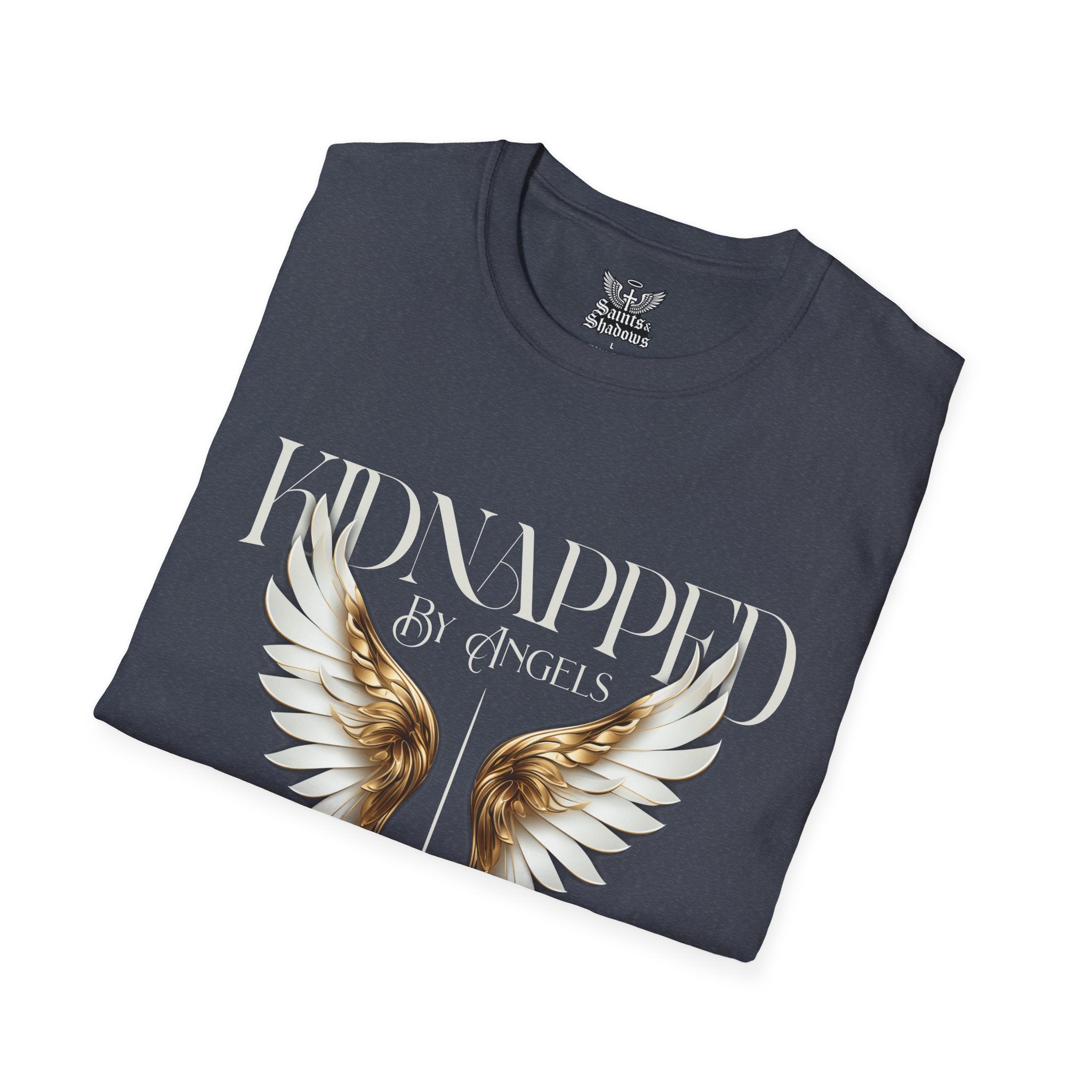 Saints and Shadows - Kidnapped, Angelic Artwork Unisex Softstyle T-Shirt, Casual Wear