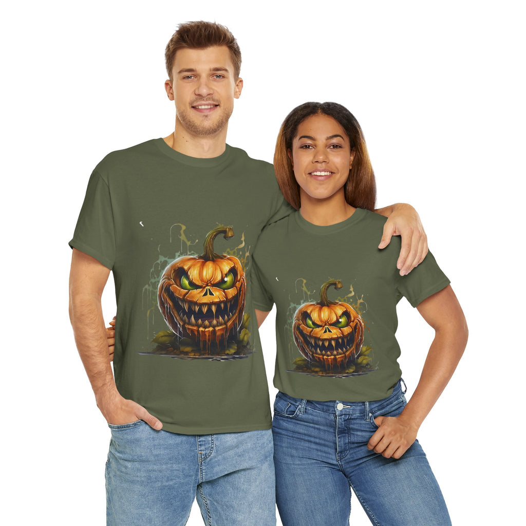 Spooky Pumpkin, Horror Graphic Tee, Unisex Cotton Shirt, Halloween Costume, Horror Movie Gift, Spooky T-Shirt, Horror Fan Apparel