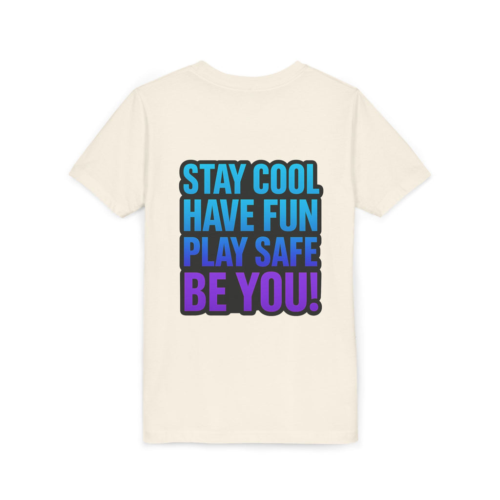 DJ KAT PAWS Paw-Sitive Waves Only, Youth Tee | Kids Surfing T-Shirt, Fun Cat Graphic Top, Summer Apparel, Gifts for Animal Lovers