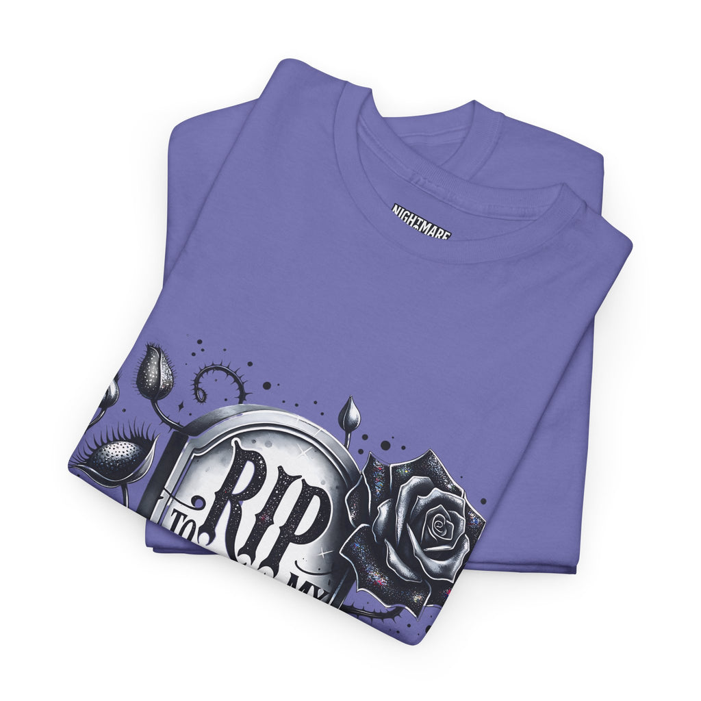 RIP to My 30s, Heavy, Unisex Graphic Shirt, Birthday Gift, Casual Wear, Vintage Style, Floral Design T-shirt