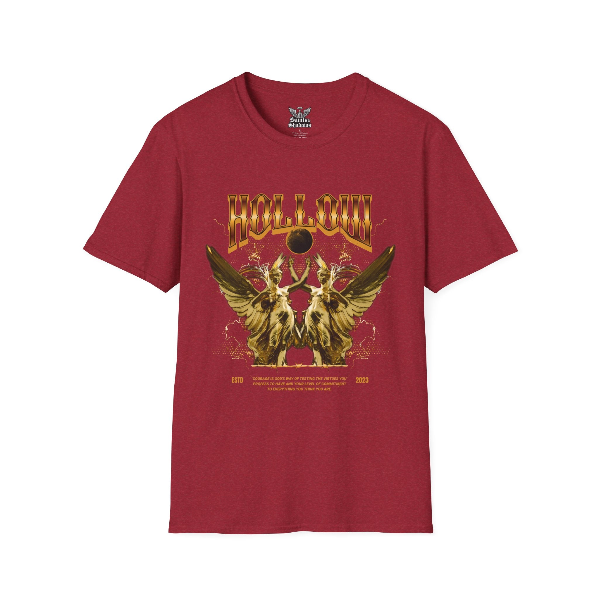 Saints and Shadows - Hollow, Angelic Artwork Unisex Softstyle T-Shirt, Casual Wear