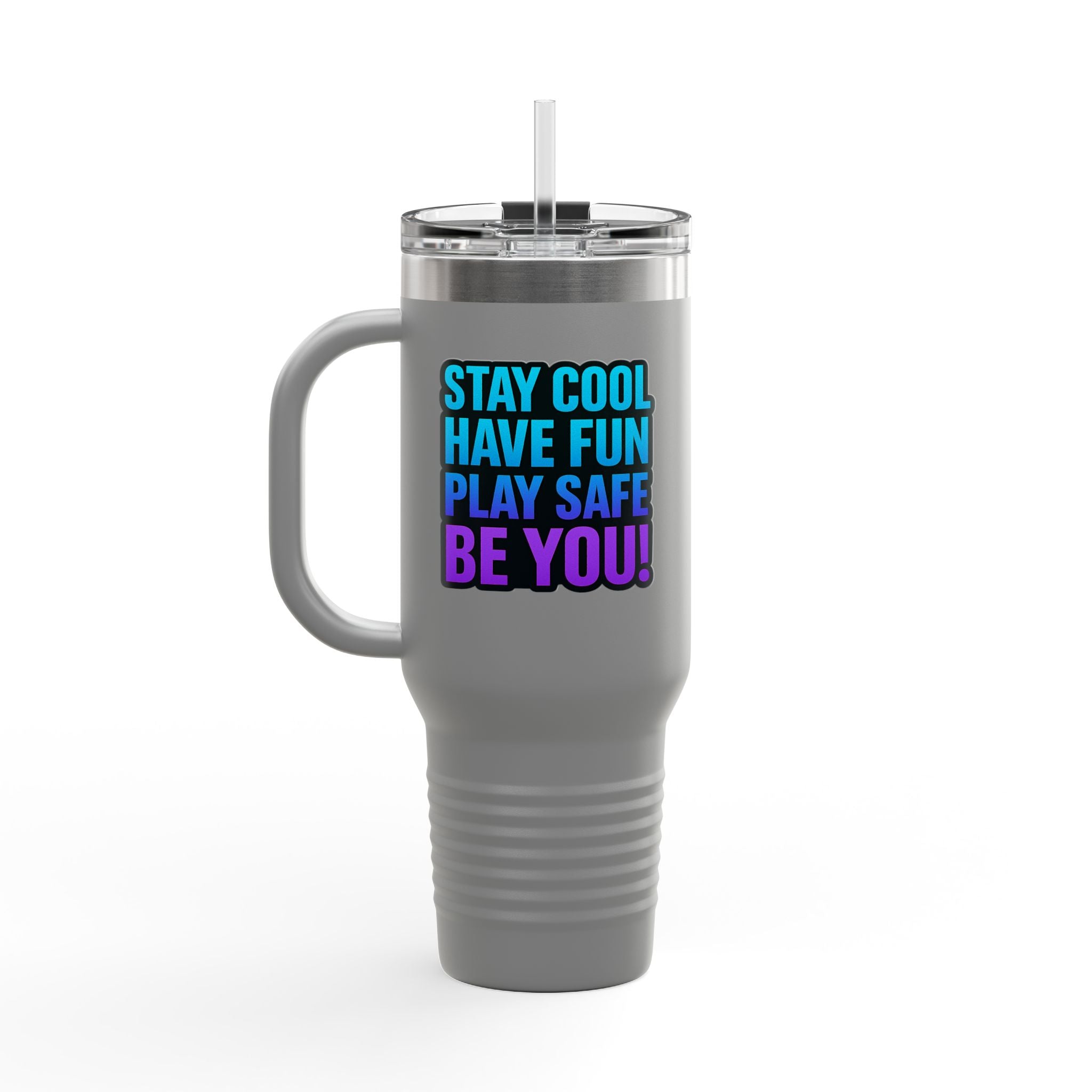 DJ KAT PAWS Purr-fectly Awesome | Travel Mug  - for Cat Lovers, 40oz Insulated Tumbler, Perfect for Road Trips, Gifts for Pet Owners.