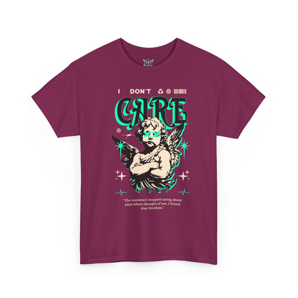 Saints and Shadows - I Don't Care, Angelic Artwork Unisex Softstyle T-Shirt, Casual Wear