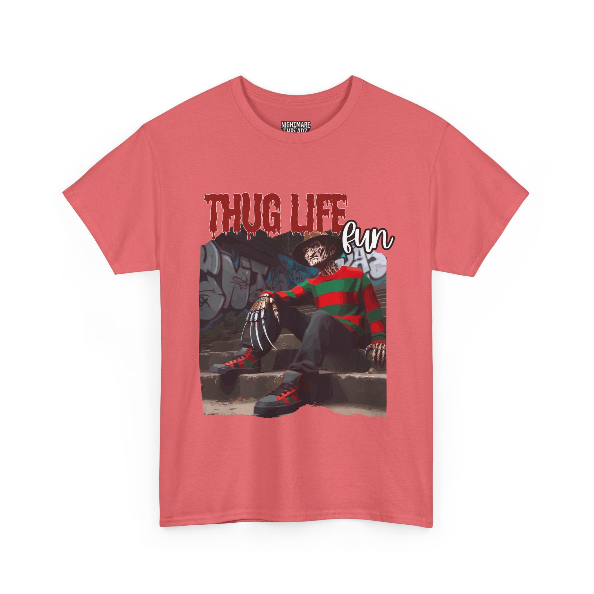 Freddie Kruger, Thug Life Tee - Horror Graphic Tee, Unisex Cotton Shirt, Halloween Costume, Horror Movie Gift