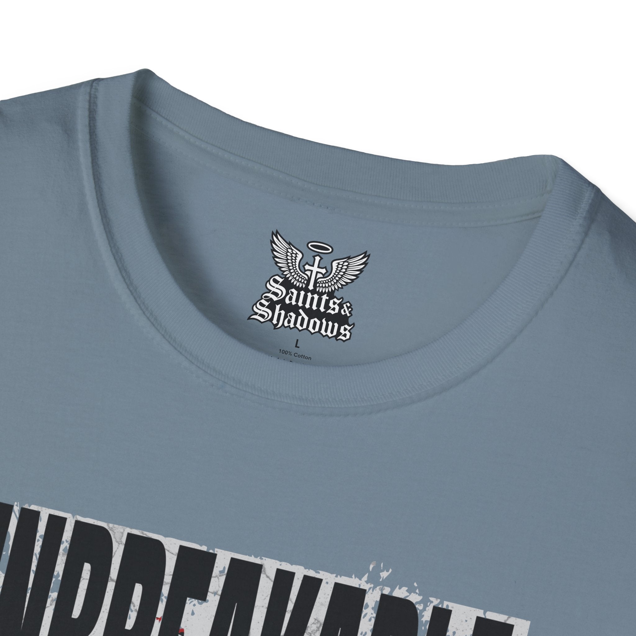 Saints and Shadows - Unbreakabe Strength, Angelic Artwork Unisex Softstyle T-Shirt, Casual Wear