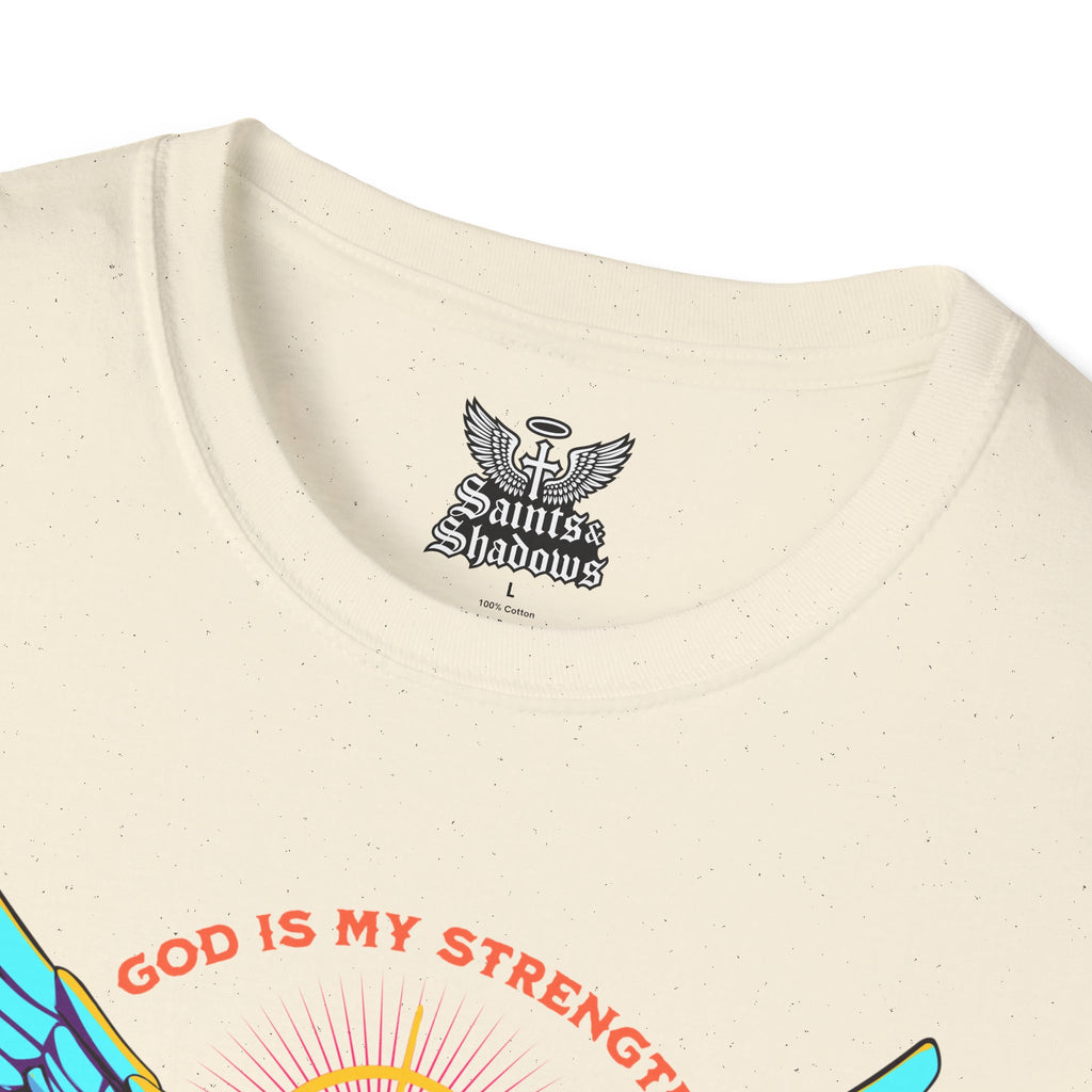 Saints and Shadows - St. Gabriel, Angelic Artwork Unisex Softstyle T-Shirt, Casual Wear