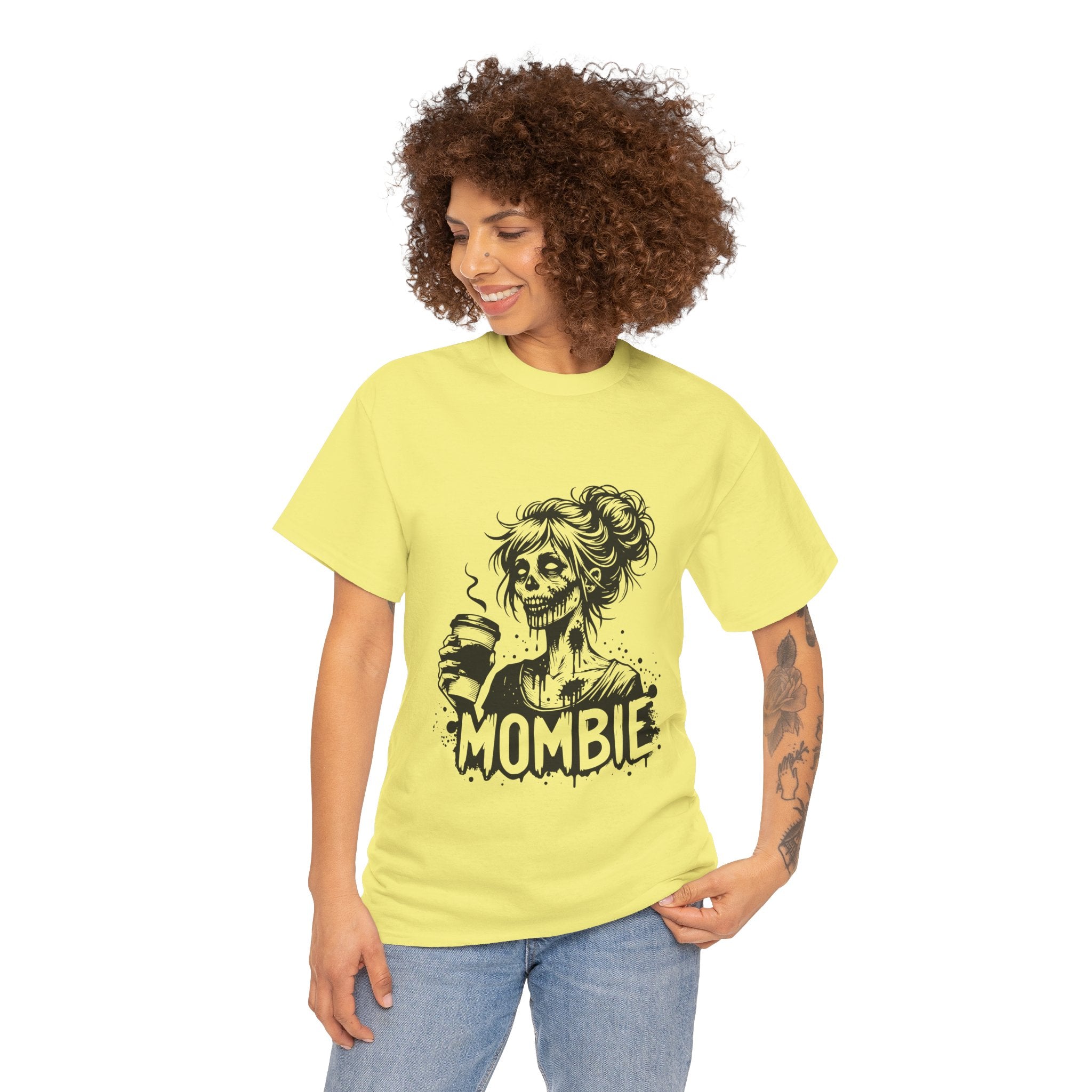 Mombie Unisex Tee, Perfect for Halloween, Gift for Moms, Relaxed Fit, Funny T-Shirt, Unique Graphic Tee, Casual Wear