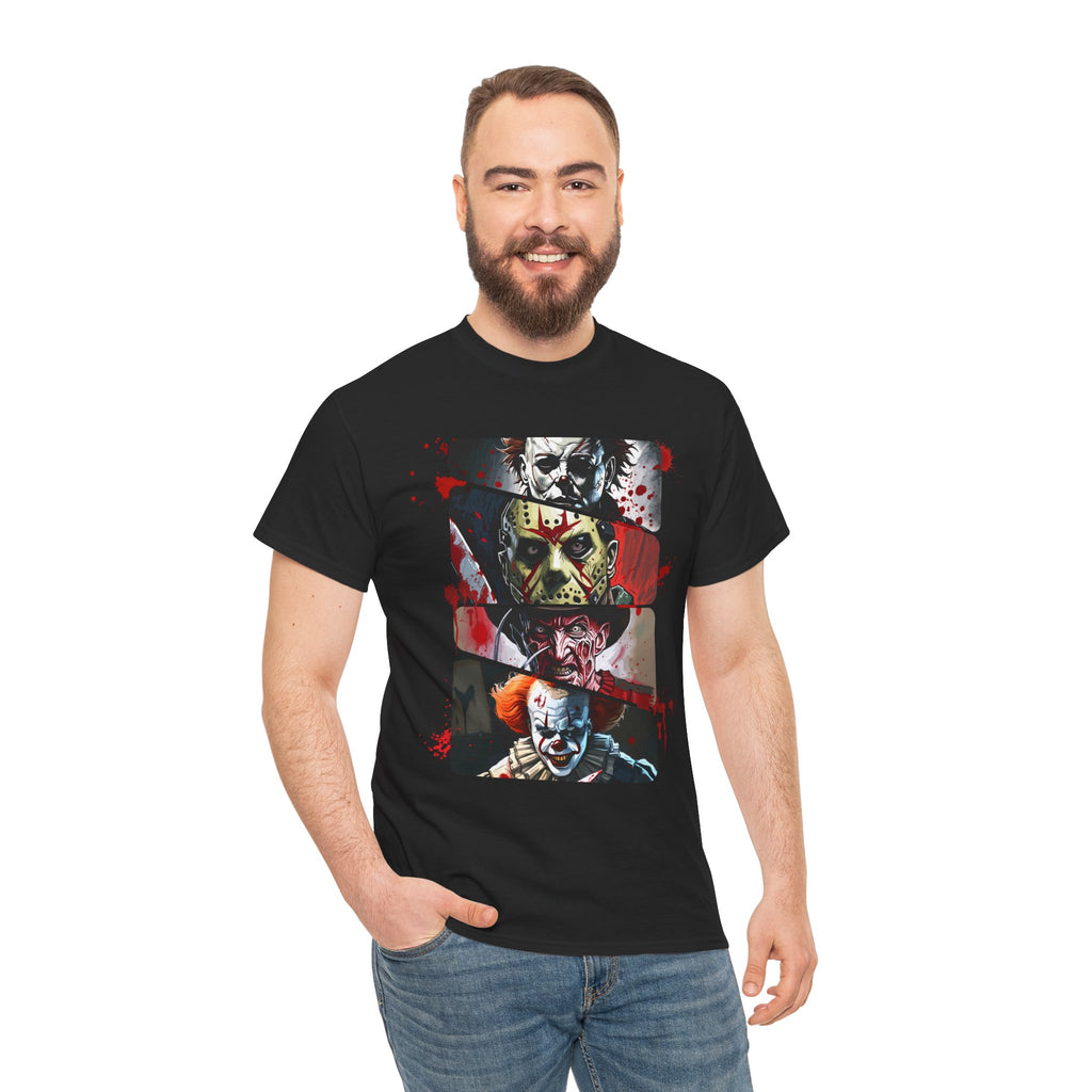 Horror Legends Horror Graphic Tee, Unisex Cotton Shirt, Halloween Costume, Horror Movie Gift, Spooky T-Shirt, Horror Fan Apparel