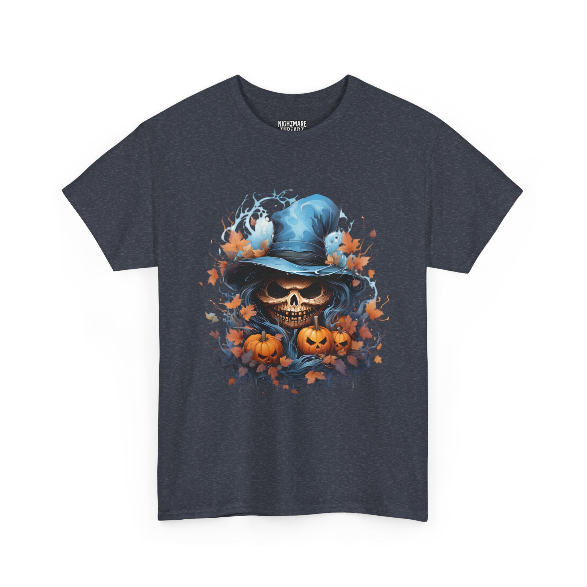 Skull Witch Unhappy Halloween Tee - Halloween Shirt, Spooky Tee, Pumpkin Shirt, Fall Apparel, Costume Top