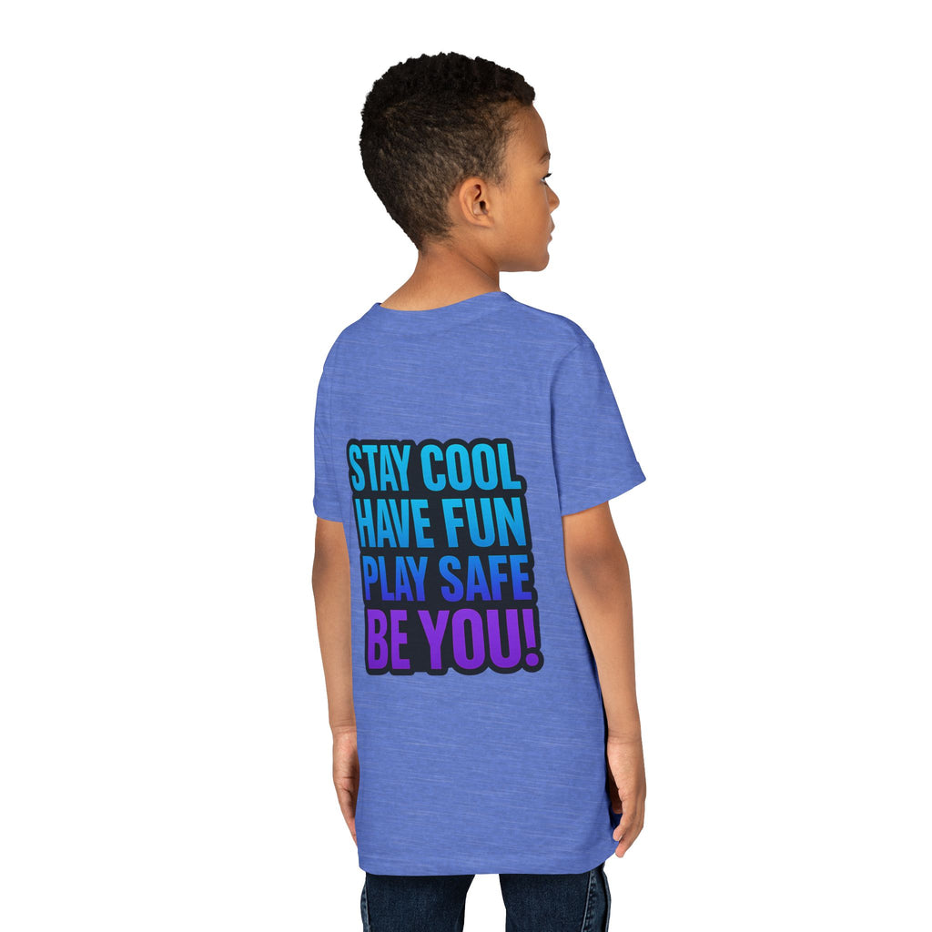 DJ KAT PAWS Paw-sitively Shredding, Skateboarding Youth Tee | Fun Summer Shirt, Motivational Kids T-Shirt, Birthday Gift for Boys & Girls
