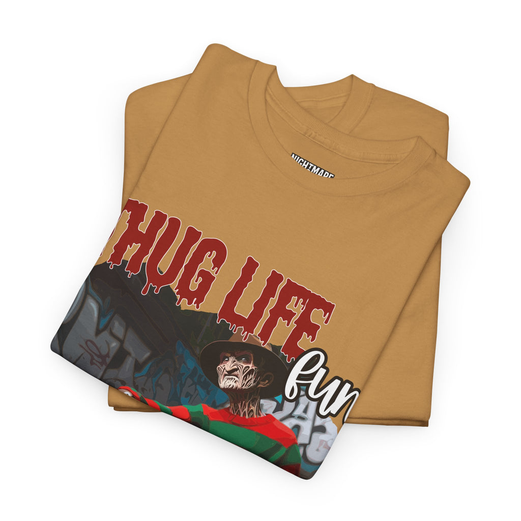 Freddie Kruger, Thug Life Tee - Horror Graphic Tee, Unisex Cotton Shirt, Halloween Costume, Horror Movie Gift