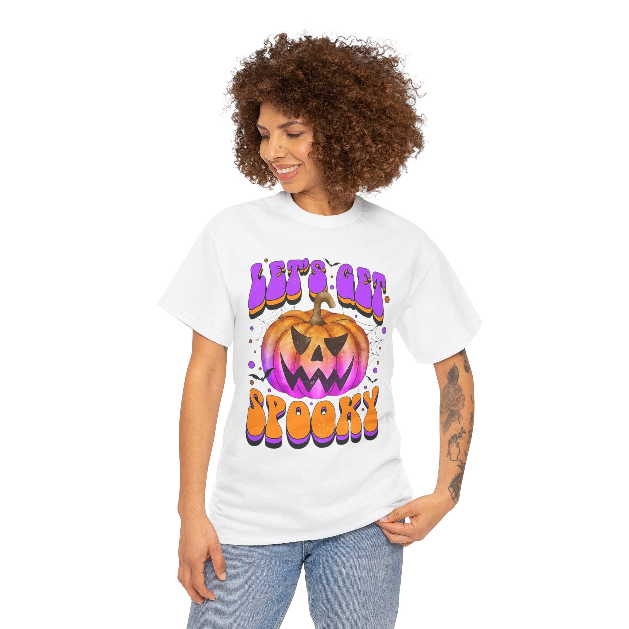 Halloween Spooky Pumpkin Tee, Unisex Cotton Shirt, Halloween Costume, Fall Festivities, Trick or Treat