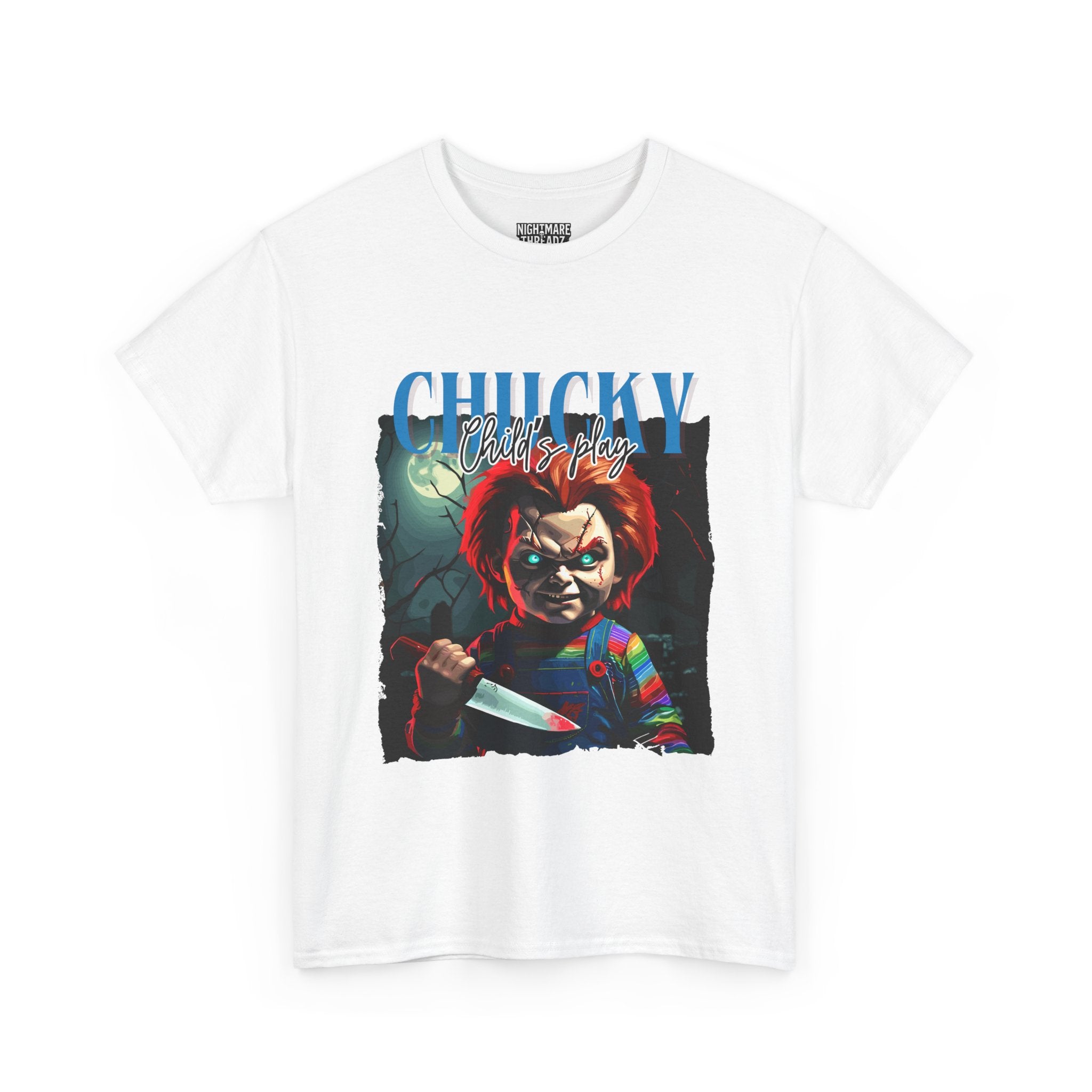 Chucky Horror Graphic Tee, Unisex Cotton Shirt, Halloween Costume, Horror Movie Gift, Spooky T-Shirt, Horror Fan Apparel