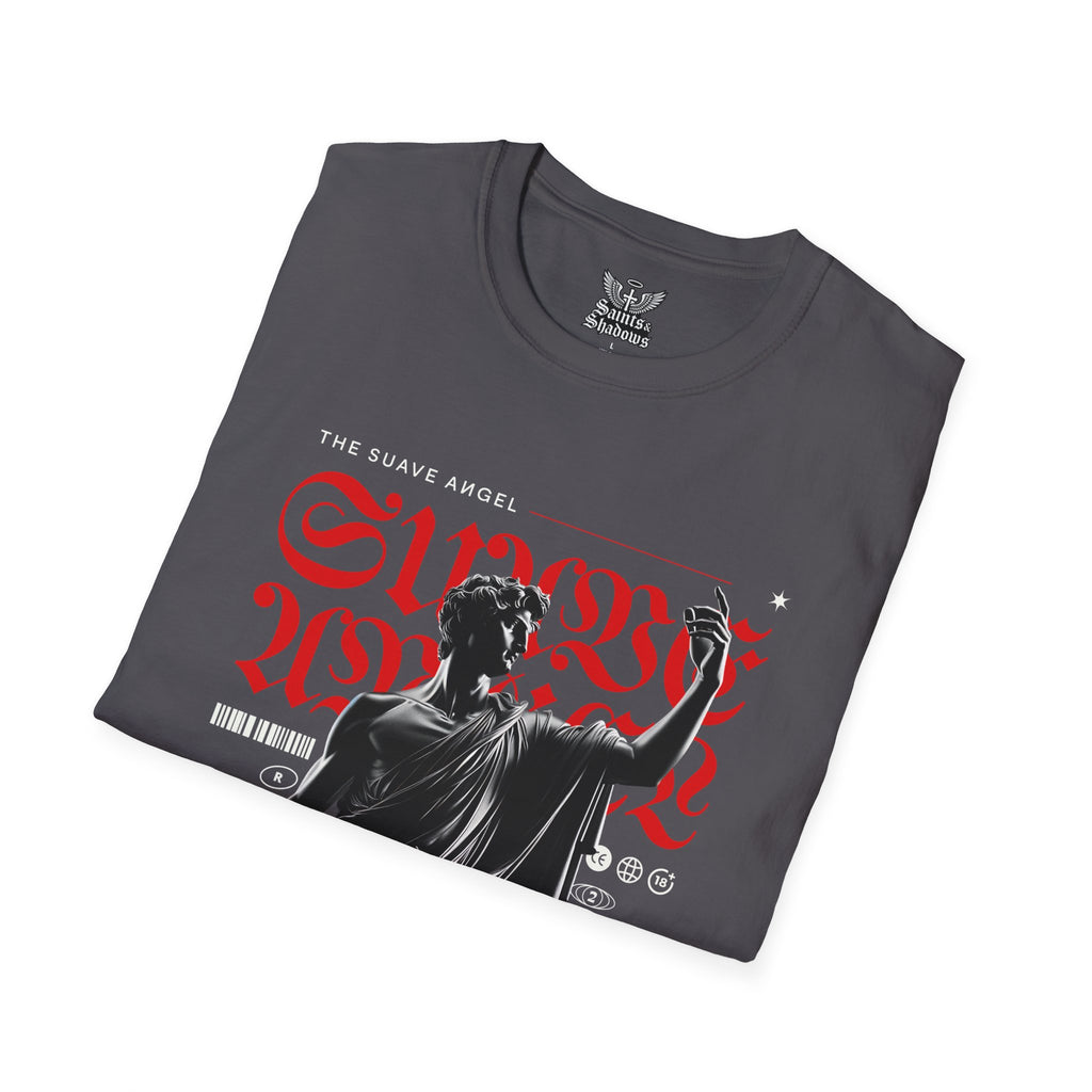 Saints and Shadows - The Suave Angel, Angelic Artwork Unisex Softstyle T-Shirt, Casual Wear