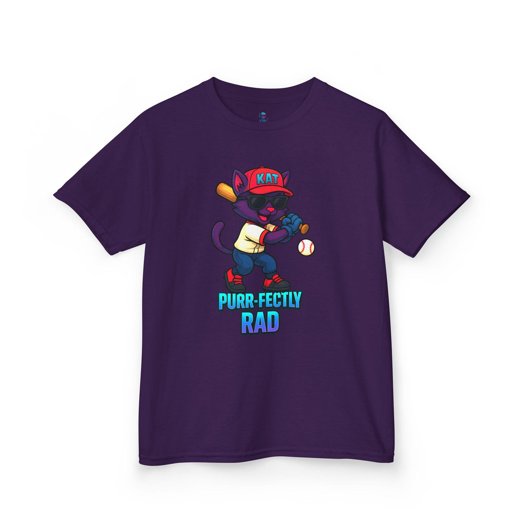 DJ KAT PAWS Purr-fectly Rad Kids Tee | Cool Apparel for Boys & Girls, Motivational Summer Wear & Playful Gift
