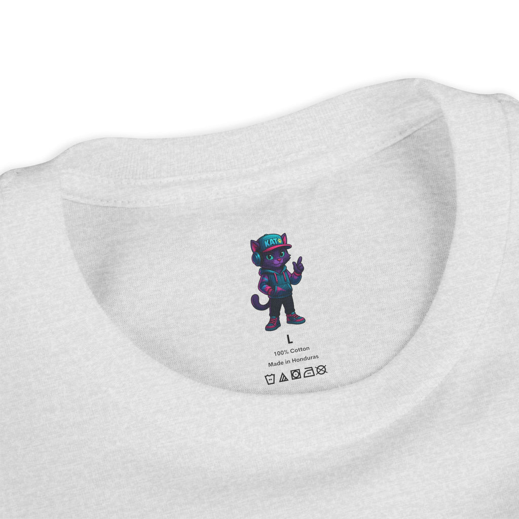 DJ KAT PAWS Paw-Sitive Waves Only, Youth Tee | Kids Surfing T-Shirt, Fun Cat Graphic Top, Summer Apparel, Gifts for Animal Lovers